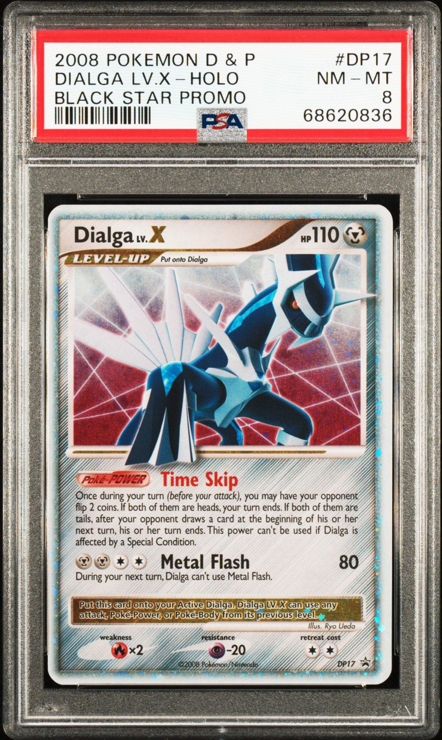 2008 Pokemon Diamond & Pearl Black Star Promo Dp17 Dialga Lv.x-holo PSA 8