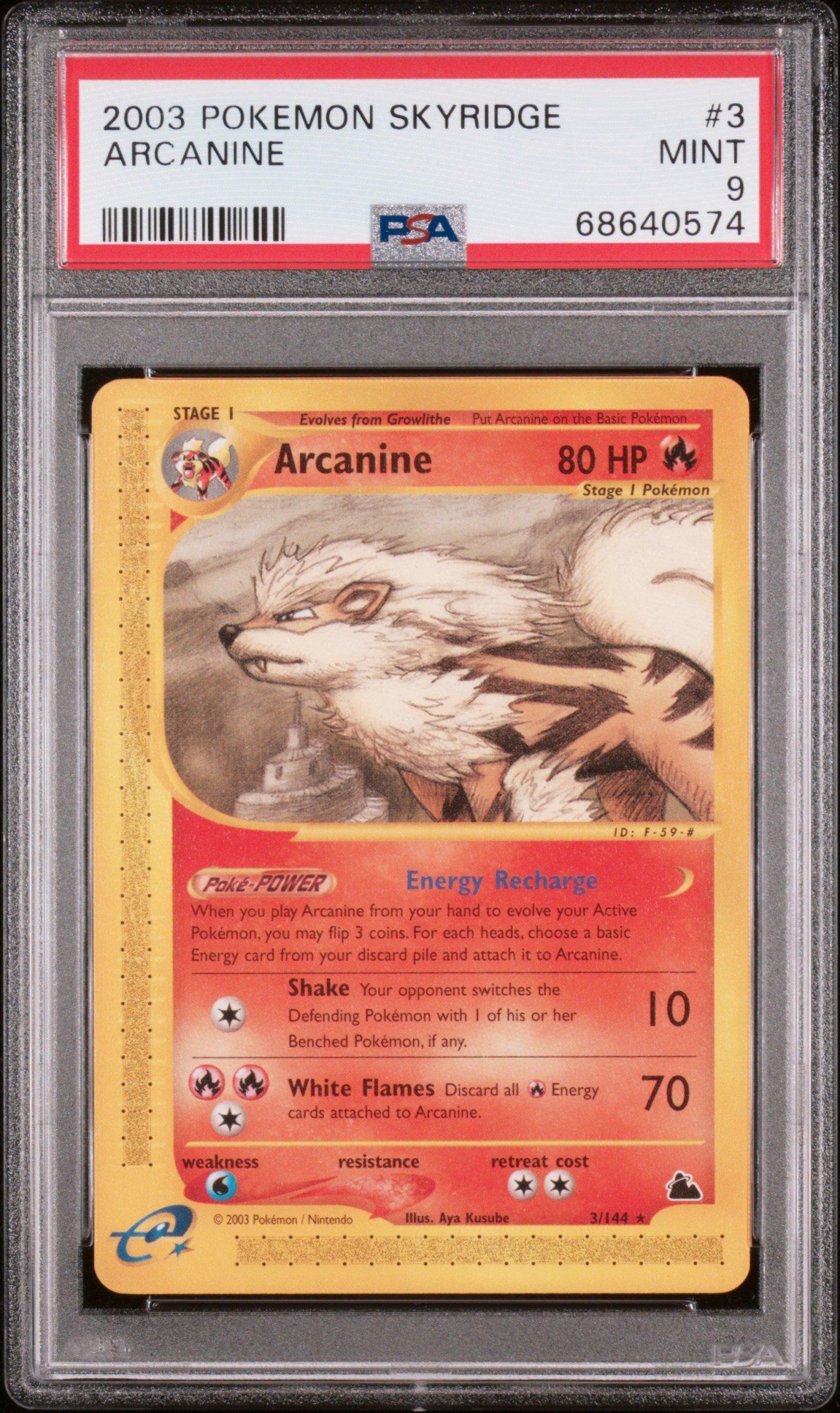 2003 Pokemon Skyridge 3 Arcanine PSA