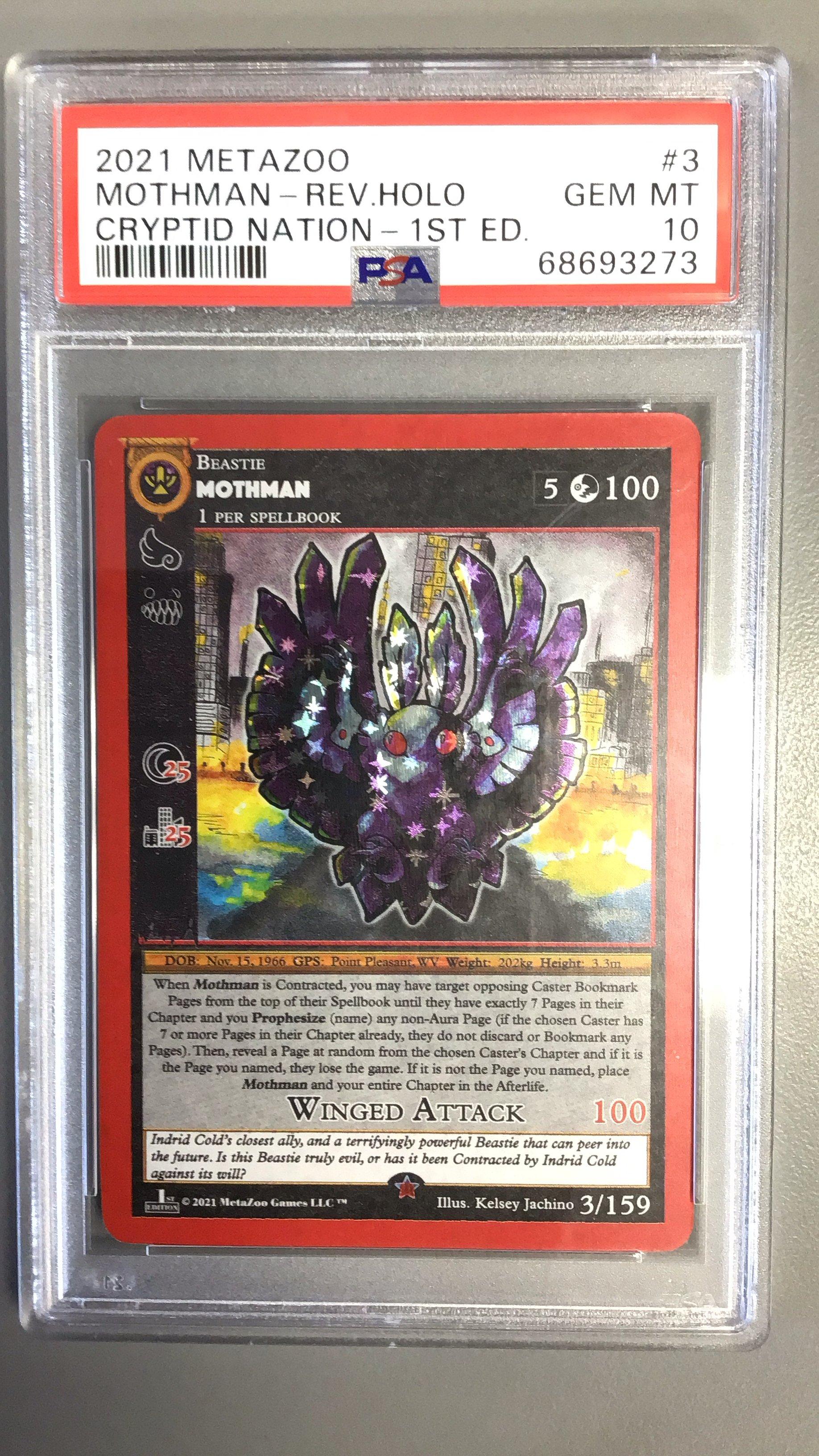 Zoo Mothman モンスマン 1st edition PSA10 2021 Metazoo Games Metazoo Cryptid Nation Mothman-Holo 1St