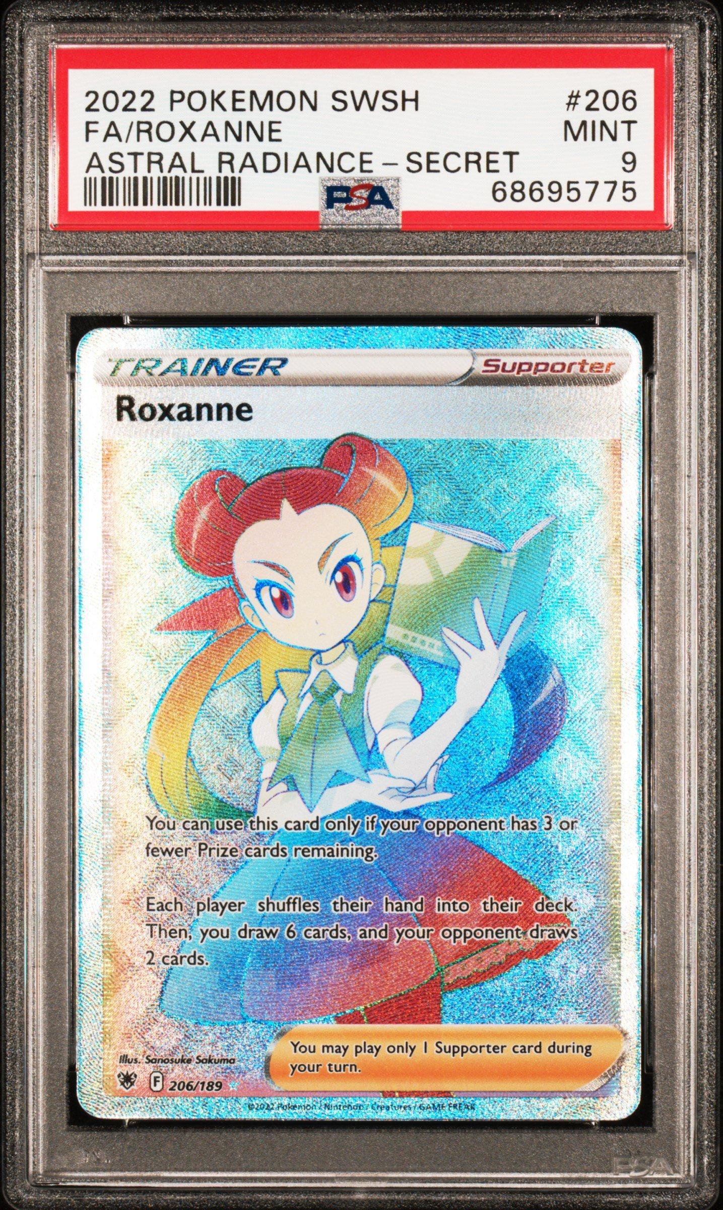 2022 Pokemon Sword & Shield Astral Radiance 206 Full Art/roxanne Secret PSA