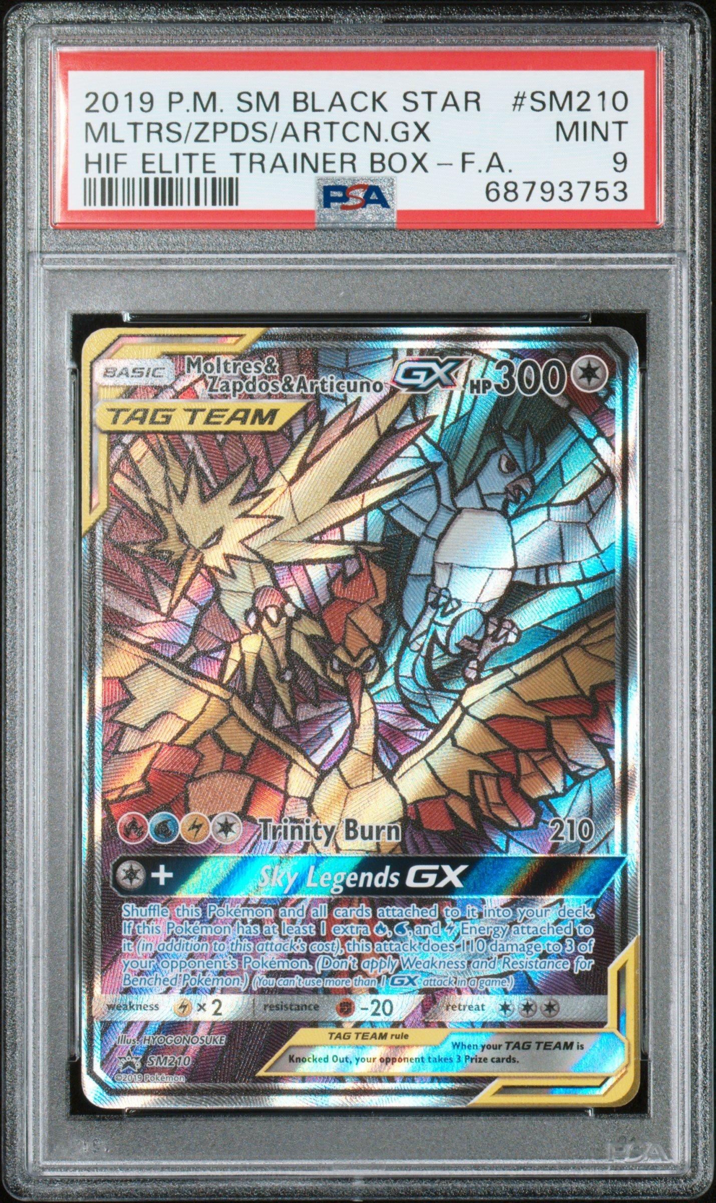 2019 Pokemon Sm Black Star Promo Sm210 Full Art/moltres & Zapdos