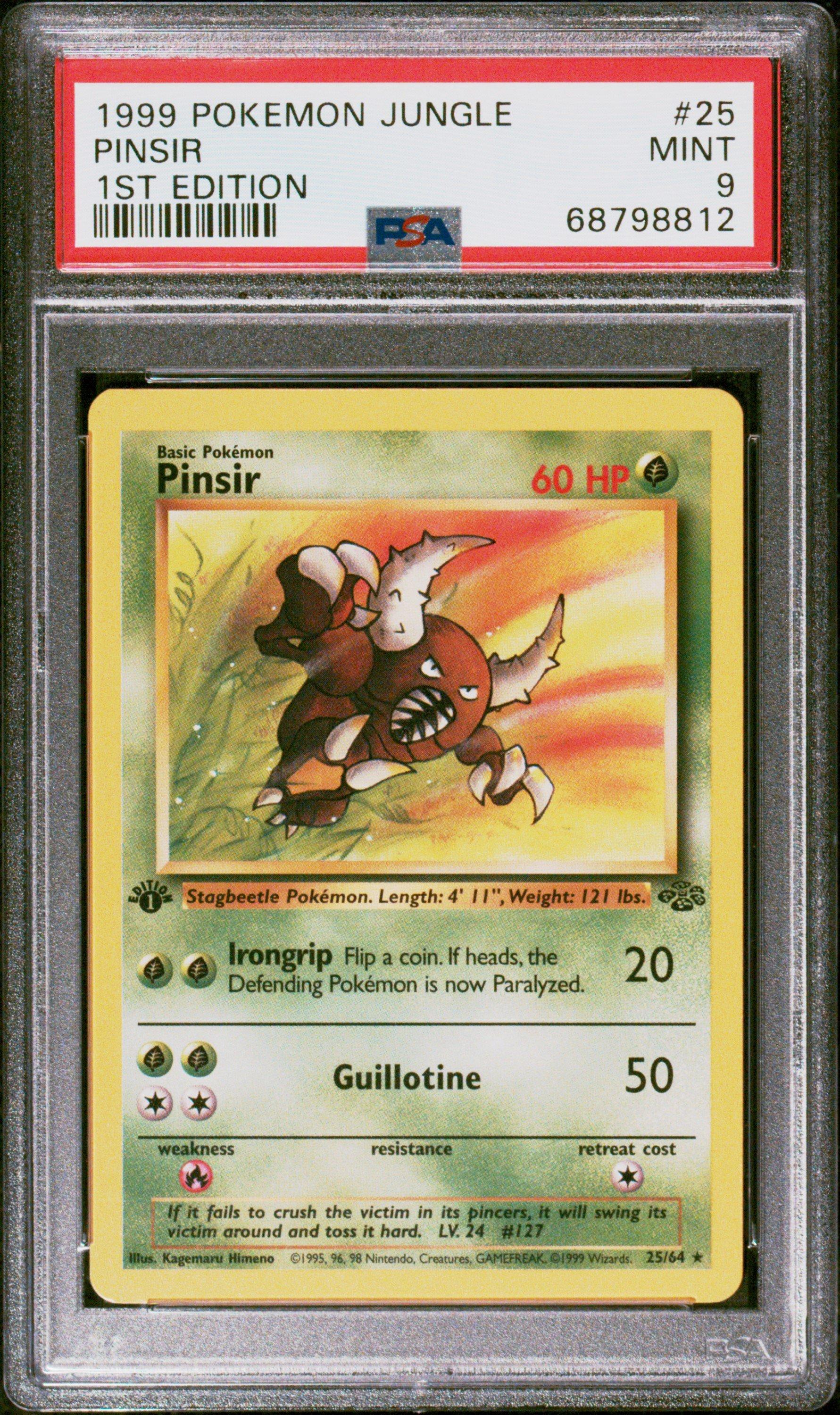 1999 Pokemon Jungle 25 Pinsir 1st Edition PSA 9 Graded Card | GameStop