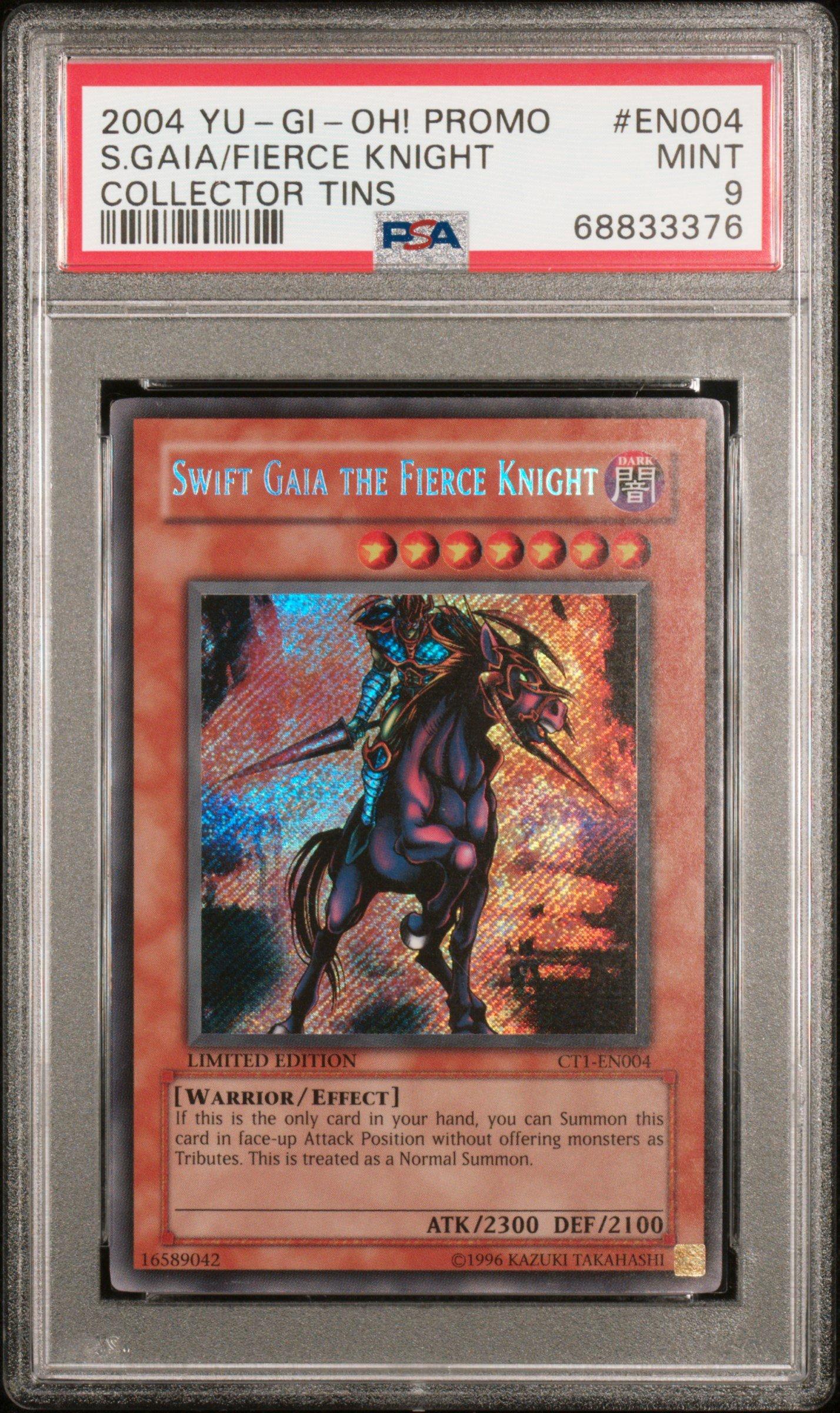2004 Yu-gi-oh! Promo En004 Swift Gaia The Fierce Knight Collector Tins PSA 9