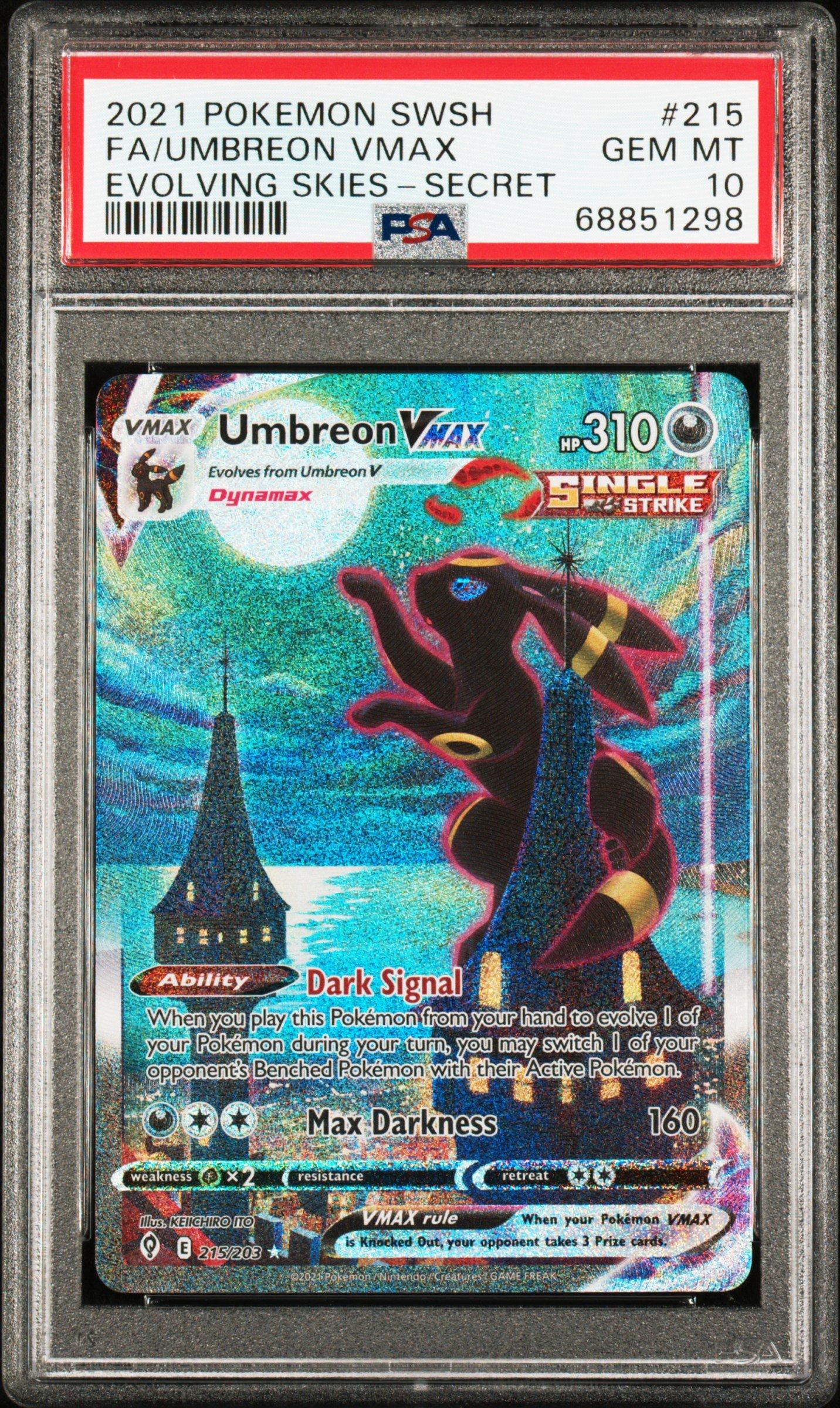 2021 Pokemon Umbreon V authentic Full Art FA PSA 10