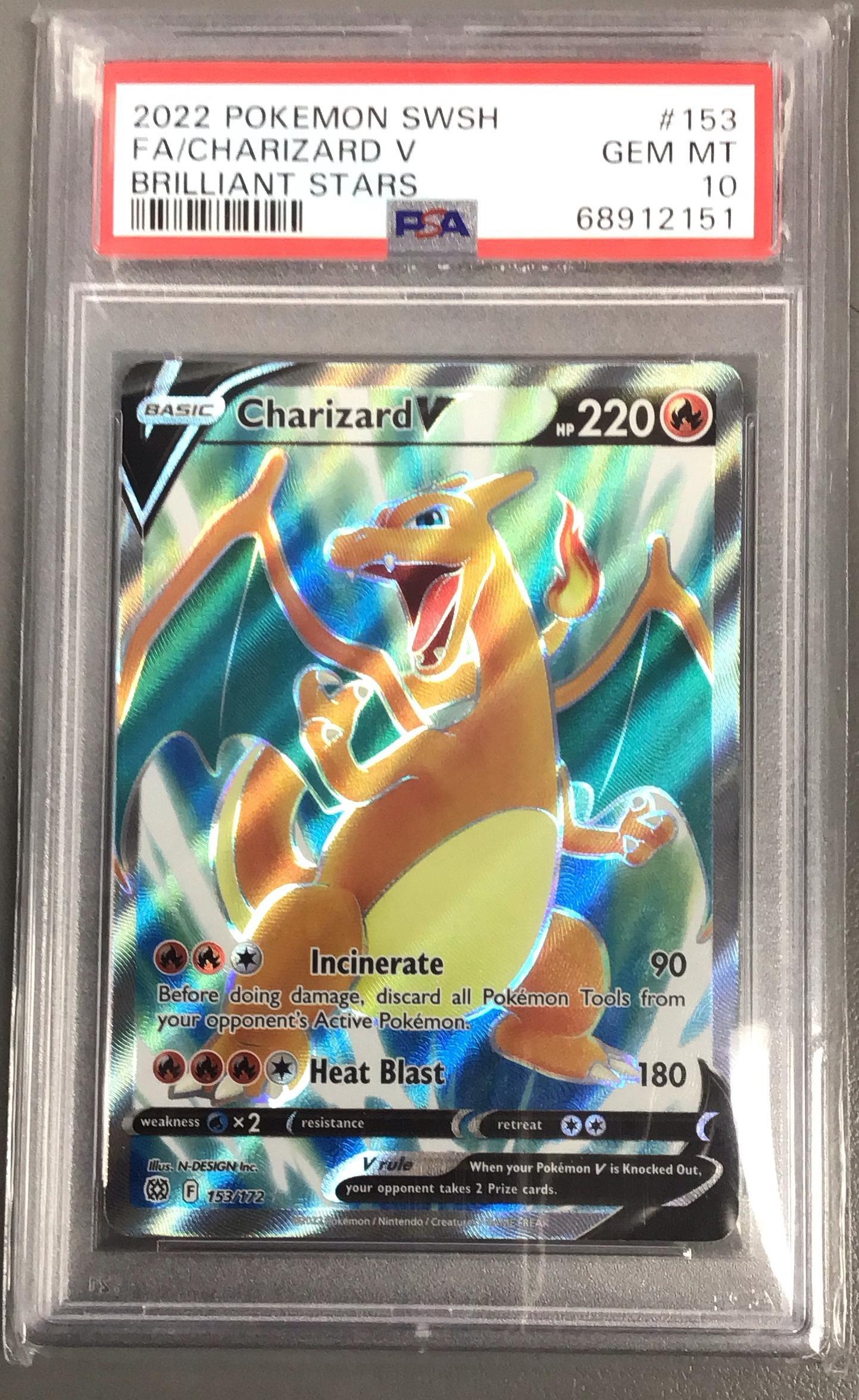 charizard pokemon card brilliant stars AGS (MINT 9) Charizard V #154 main image 0