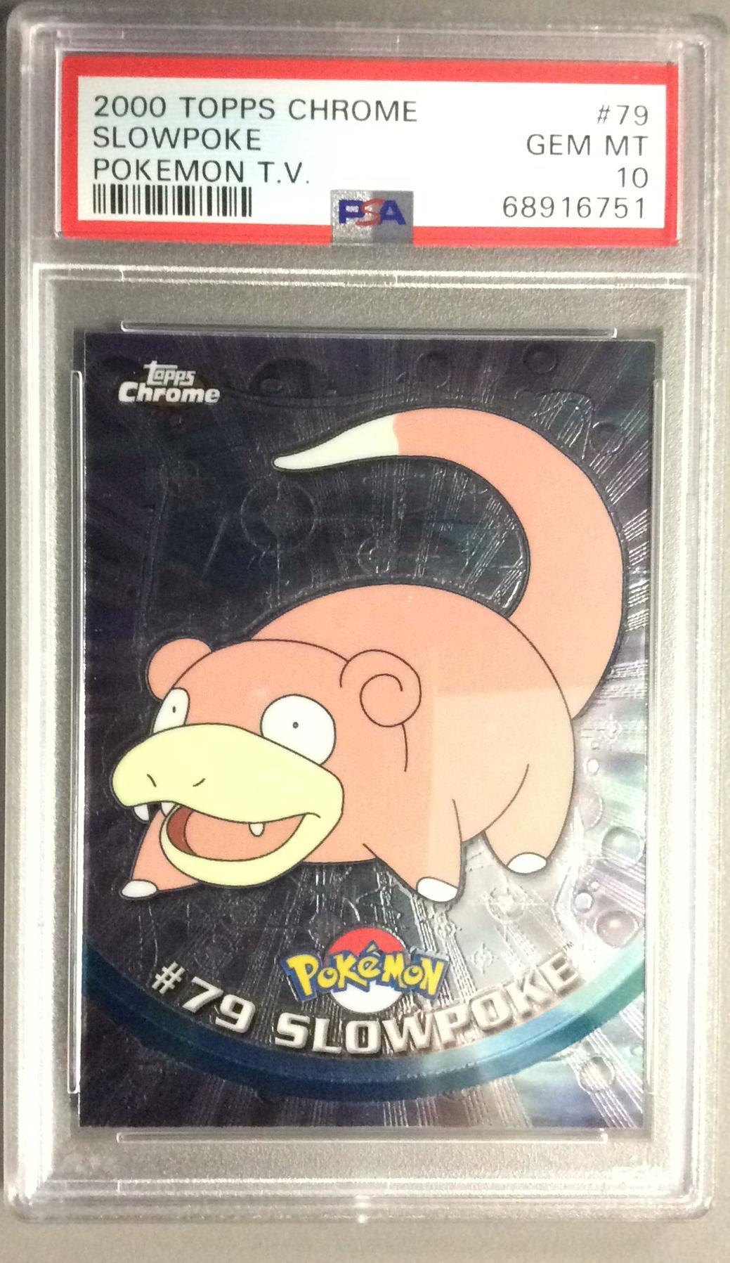 2000 Topps Chrome Pokemon T.v. 79 Slowpoke PSA 10