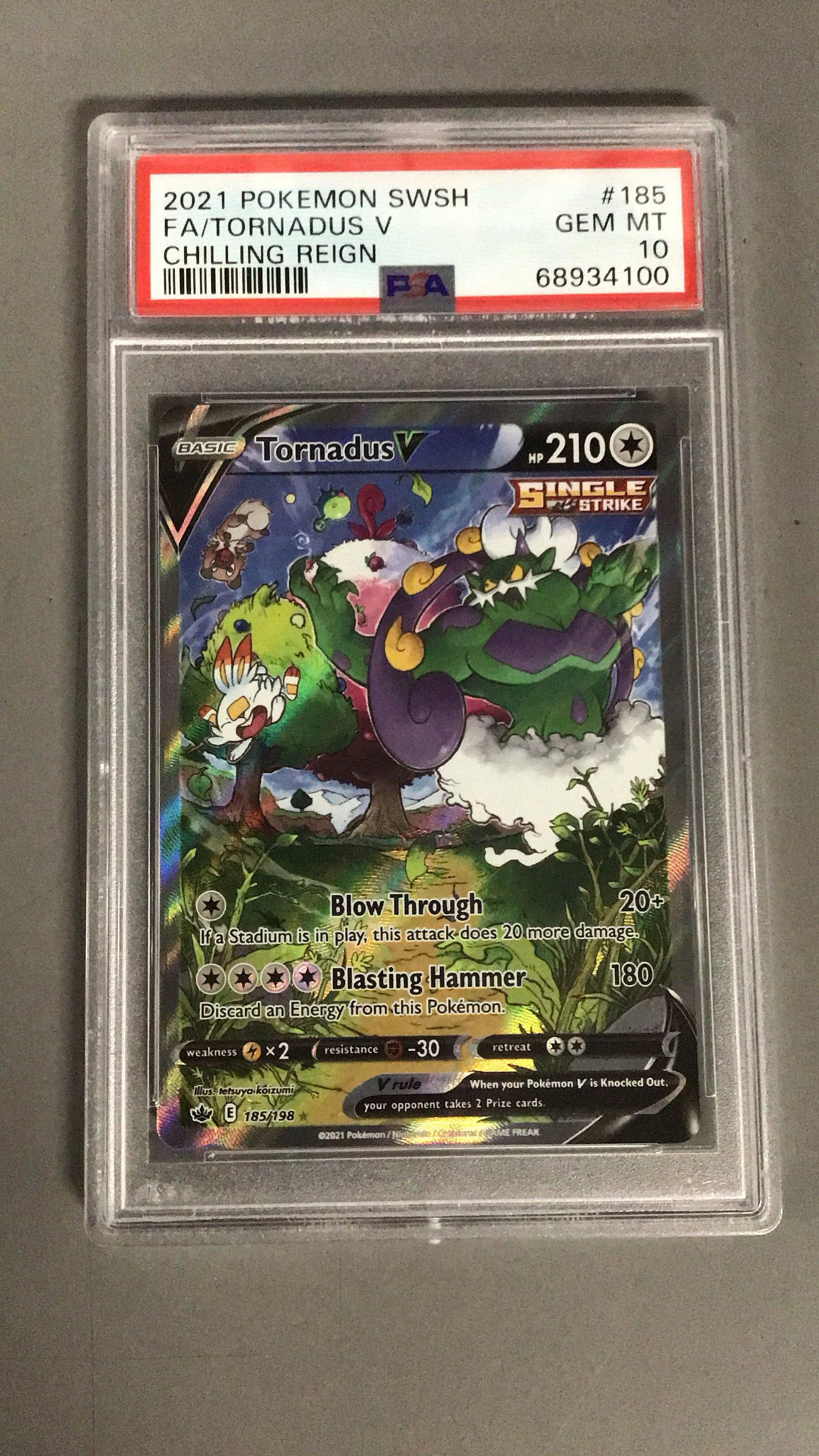 2021 Pokemon Sword & Shield Chilling Reign 185 Full Art/tornadus V