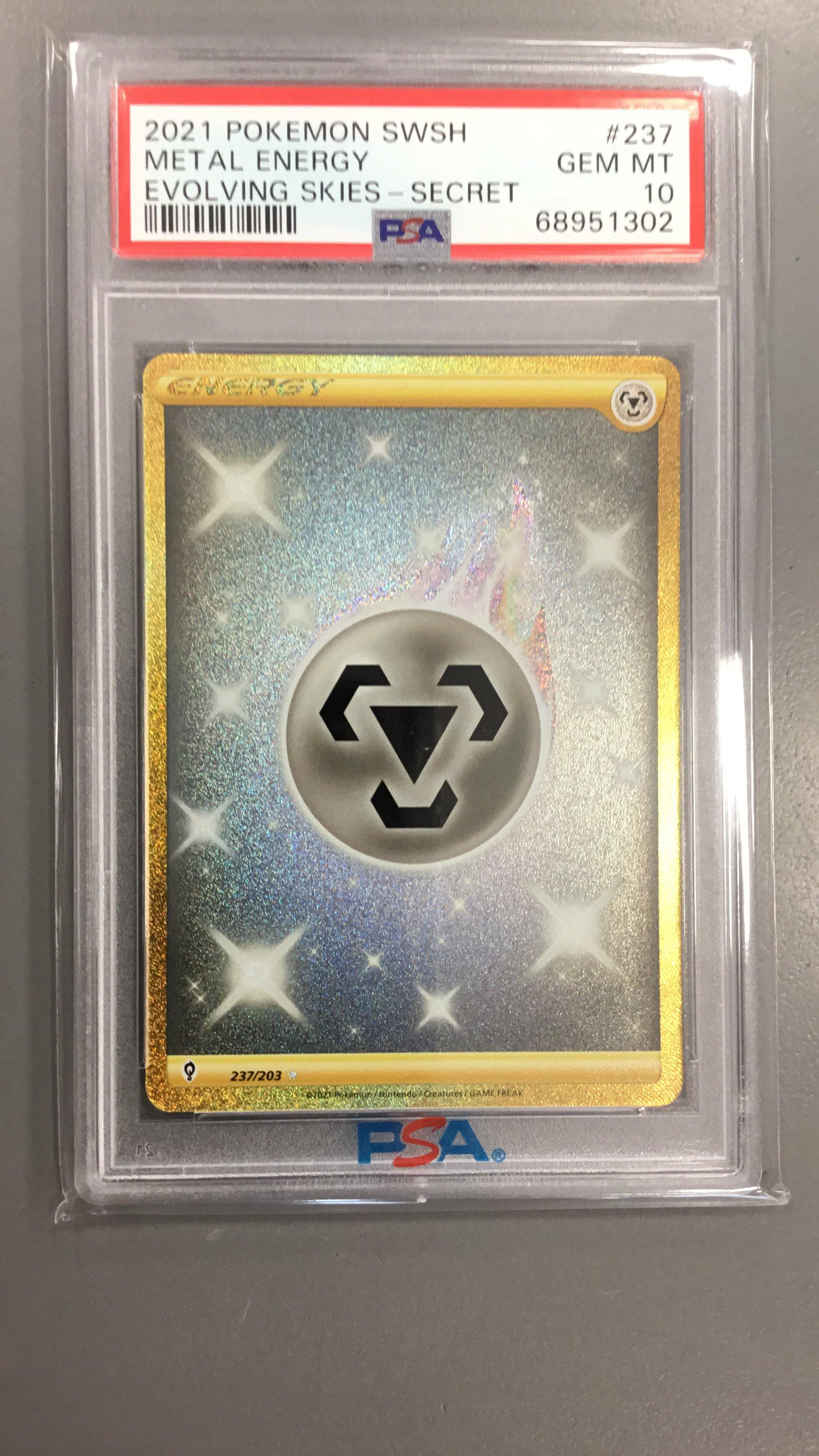 gold energy pokemon card evolving skies Metal EVS 237 As long as this card is attached to a Pokmon Electric Energy Gold Secret Rare