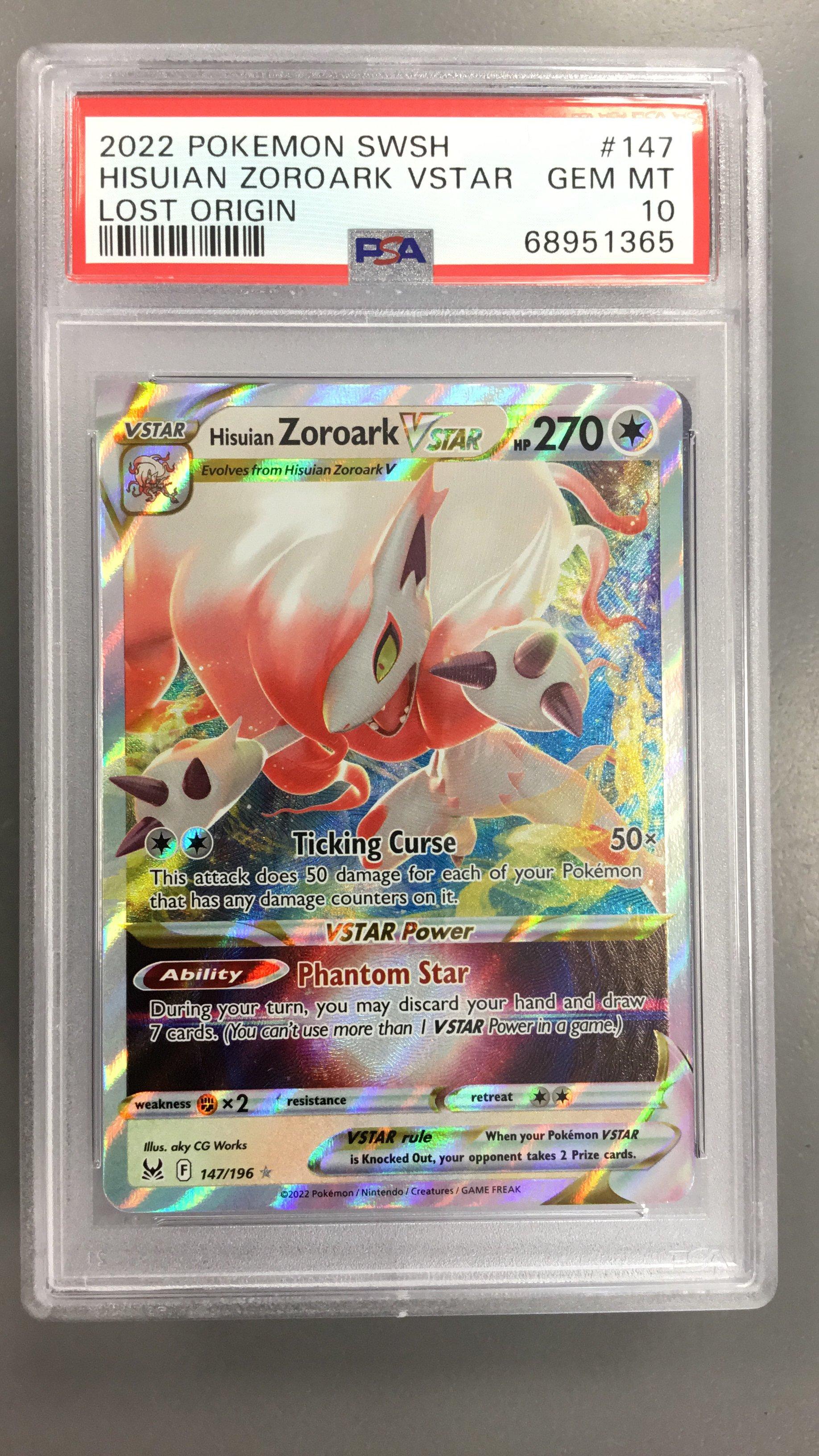 2022 Pokemon Sword & Shield Lost Origin 147 Hisuian Zoroark Vstar