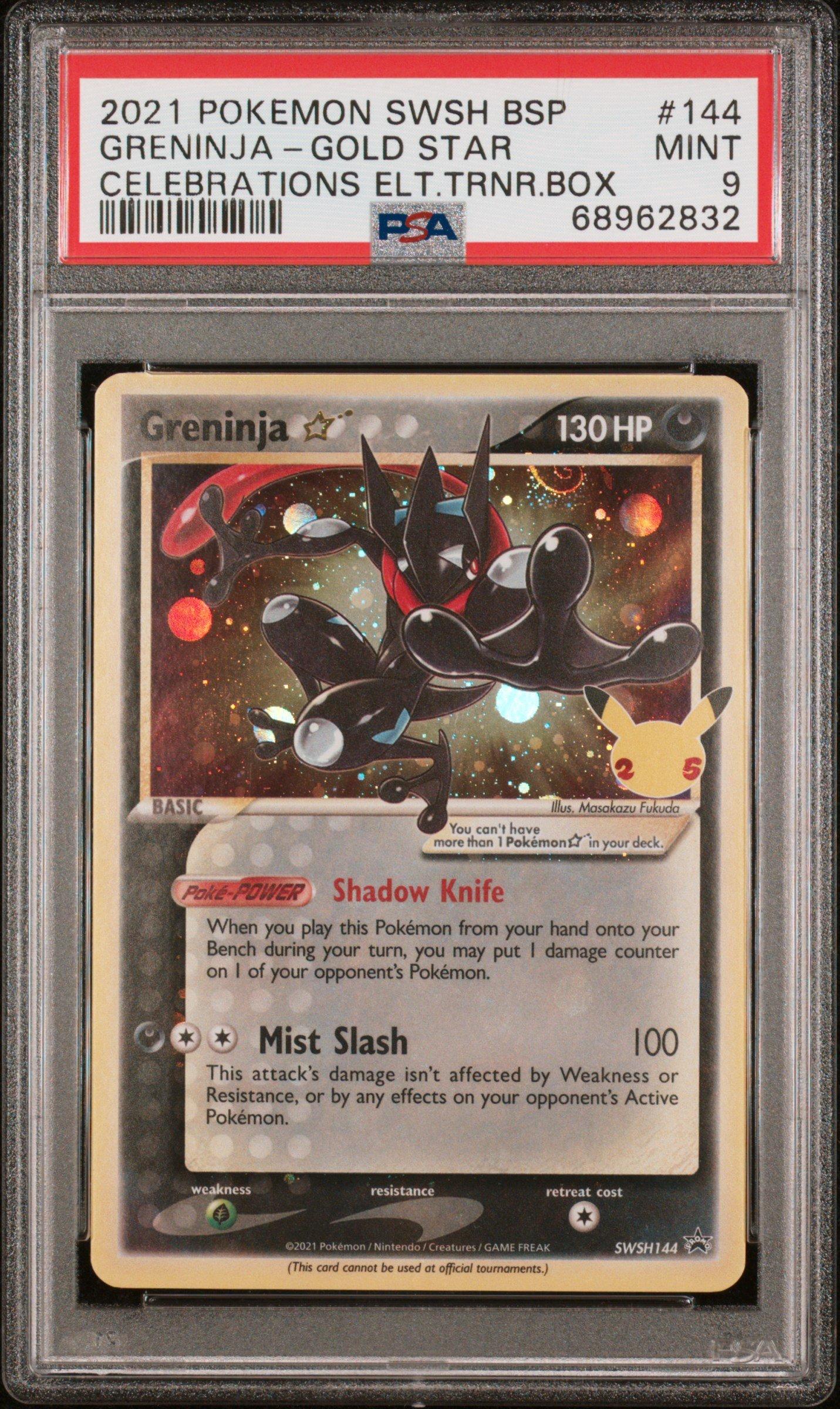 2021 Pokemon Swsh Black Star Promo 144 Greninjagold Star Celebrations