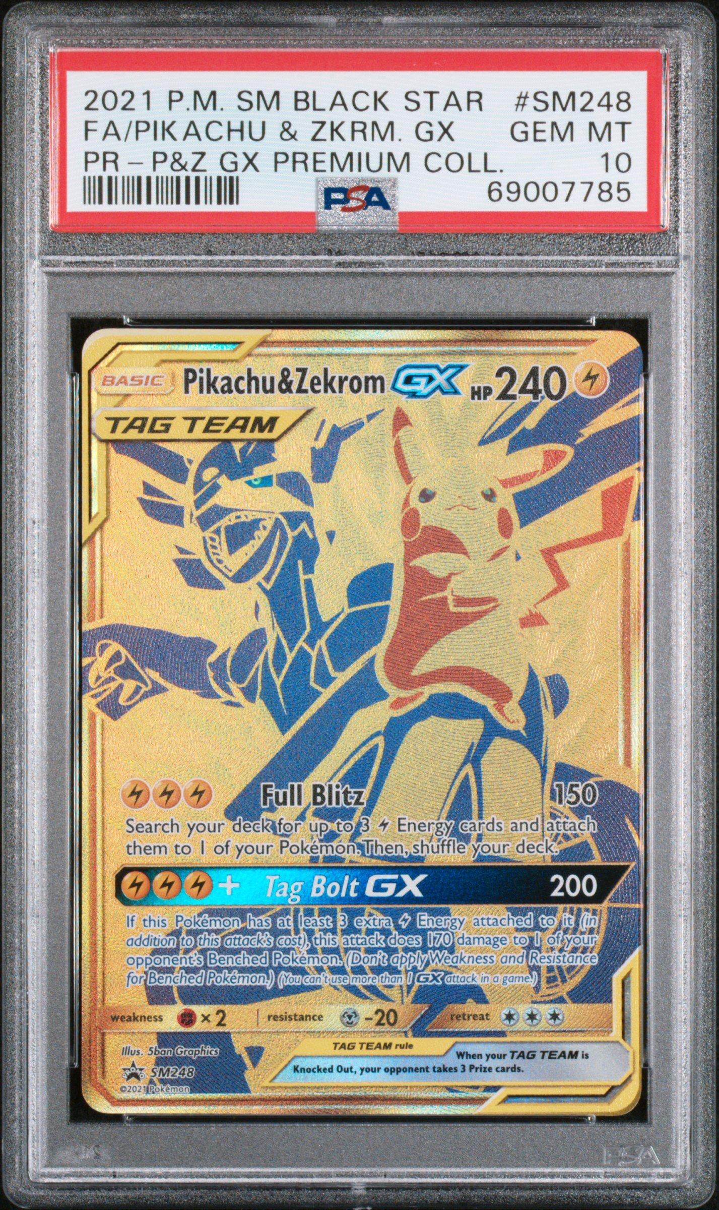 2021 Pokemon Sm Black Star Promo Sm248 Full Art/pikachu & Zekrom