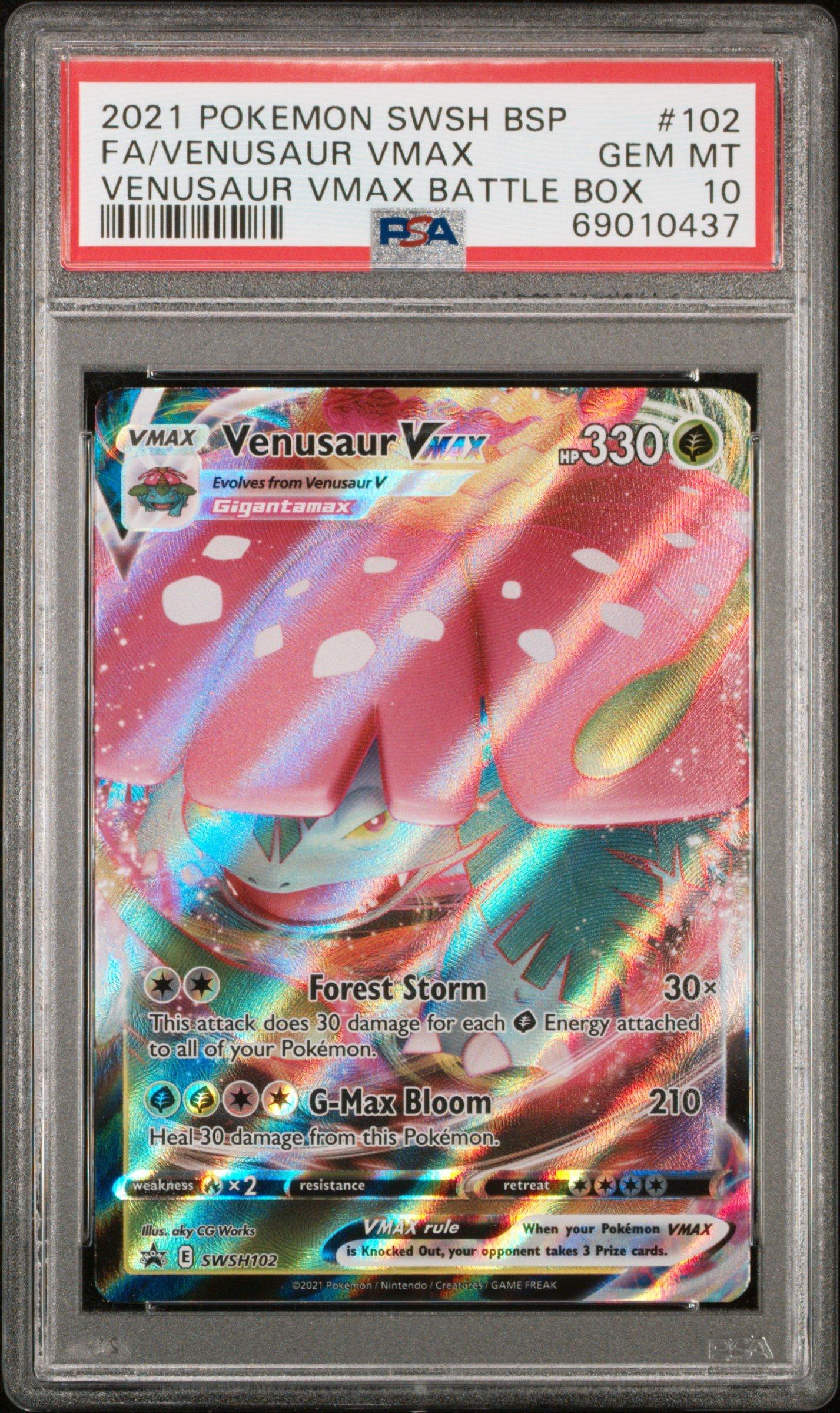 2021 Pokemon SWSH: Sword & Shield Black Star Promo 102 Full Art/venusaur VMAX Venusaur VMAX Battle Box PSA 10 -  The Pokemon Company International