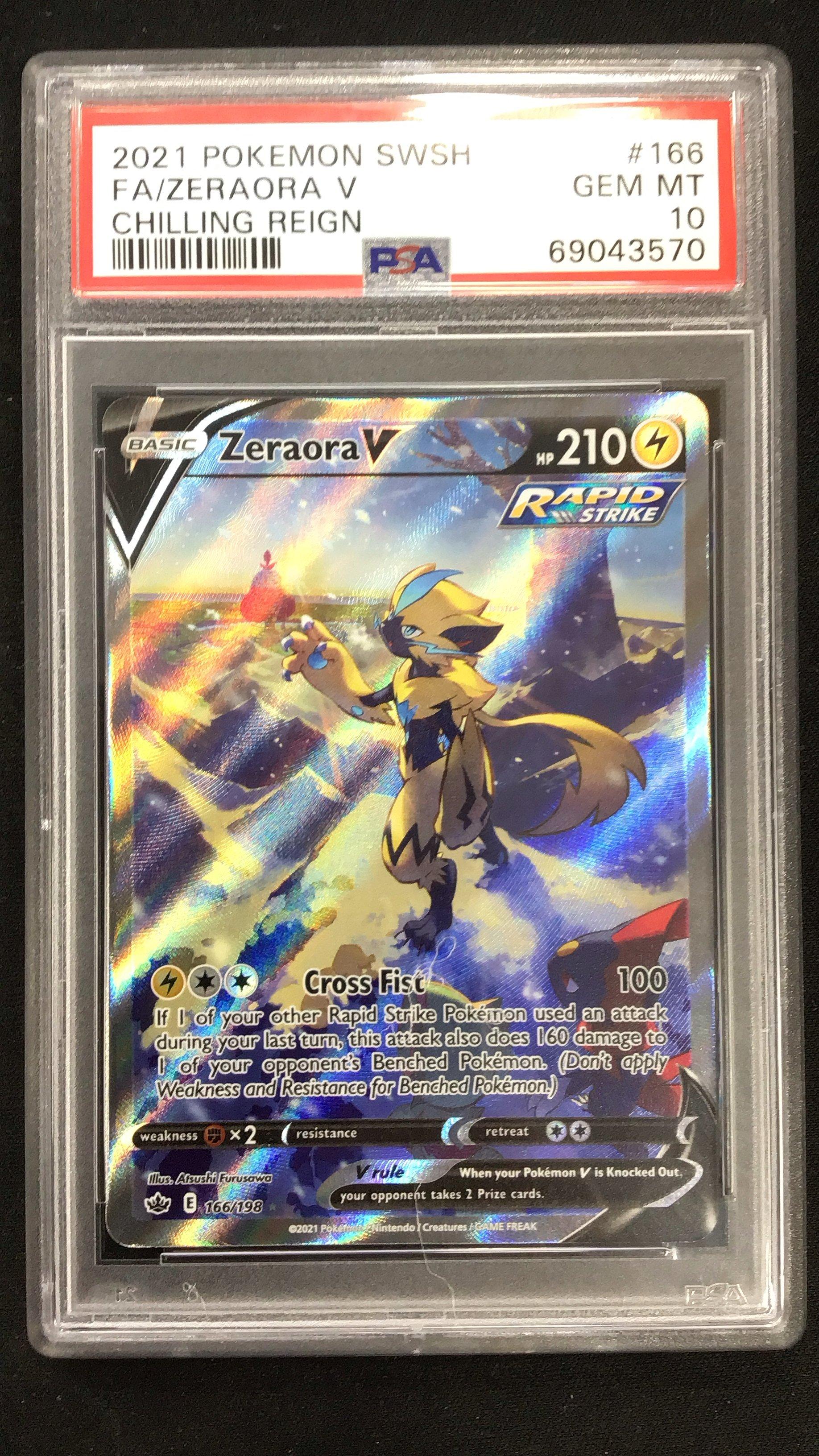 2021 Pokemon Sword & Shield Chilling Reign 166 Full Art/zeraora V