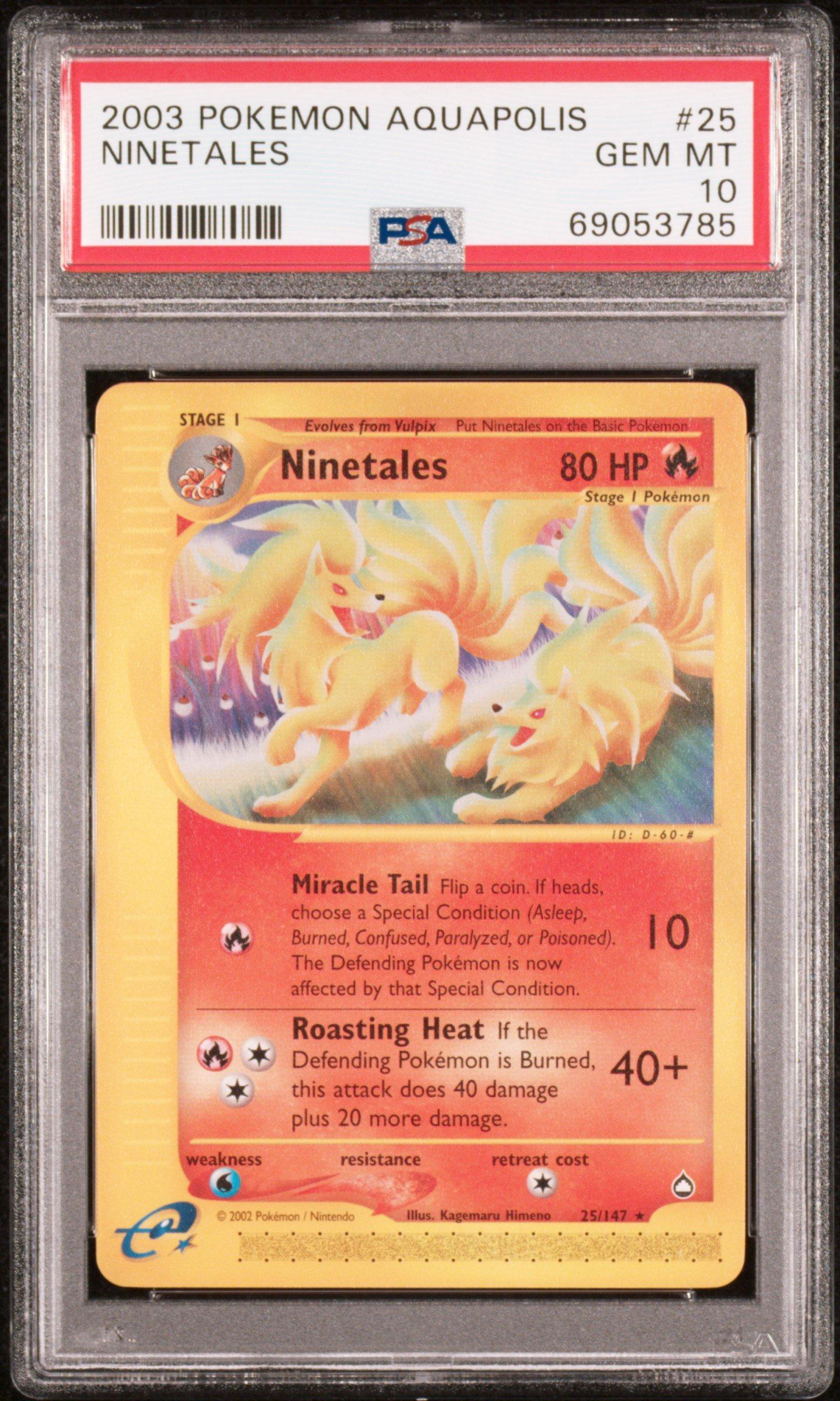 2003 Pokemon Aquapolis 25 Ninetales PSA 10 Graded Card | GameStop