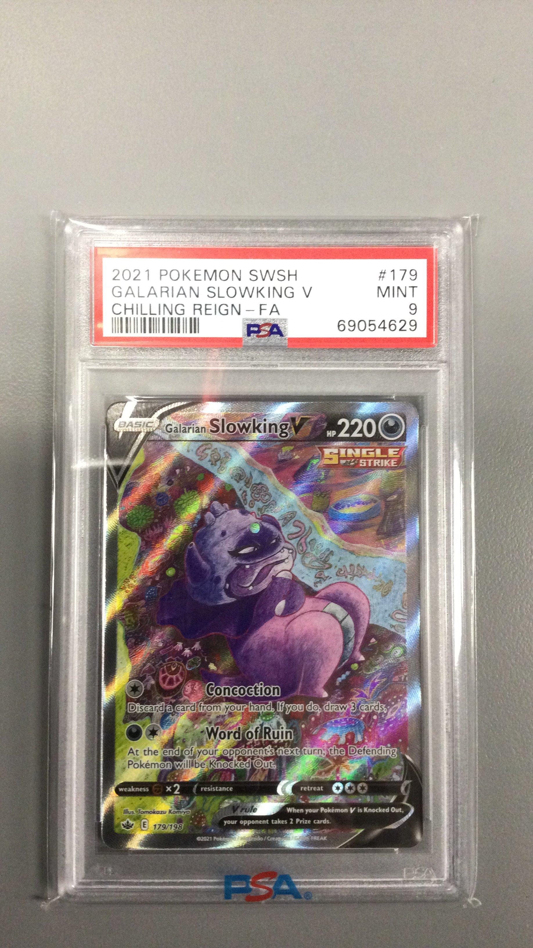 2021 Pokemon Sword & Shield Chilling Reign 179 Full Art/galarian Slowking V  PSA 9 Graded Card | GameStop