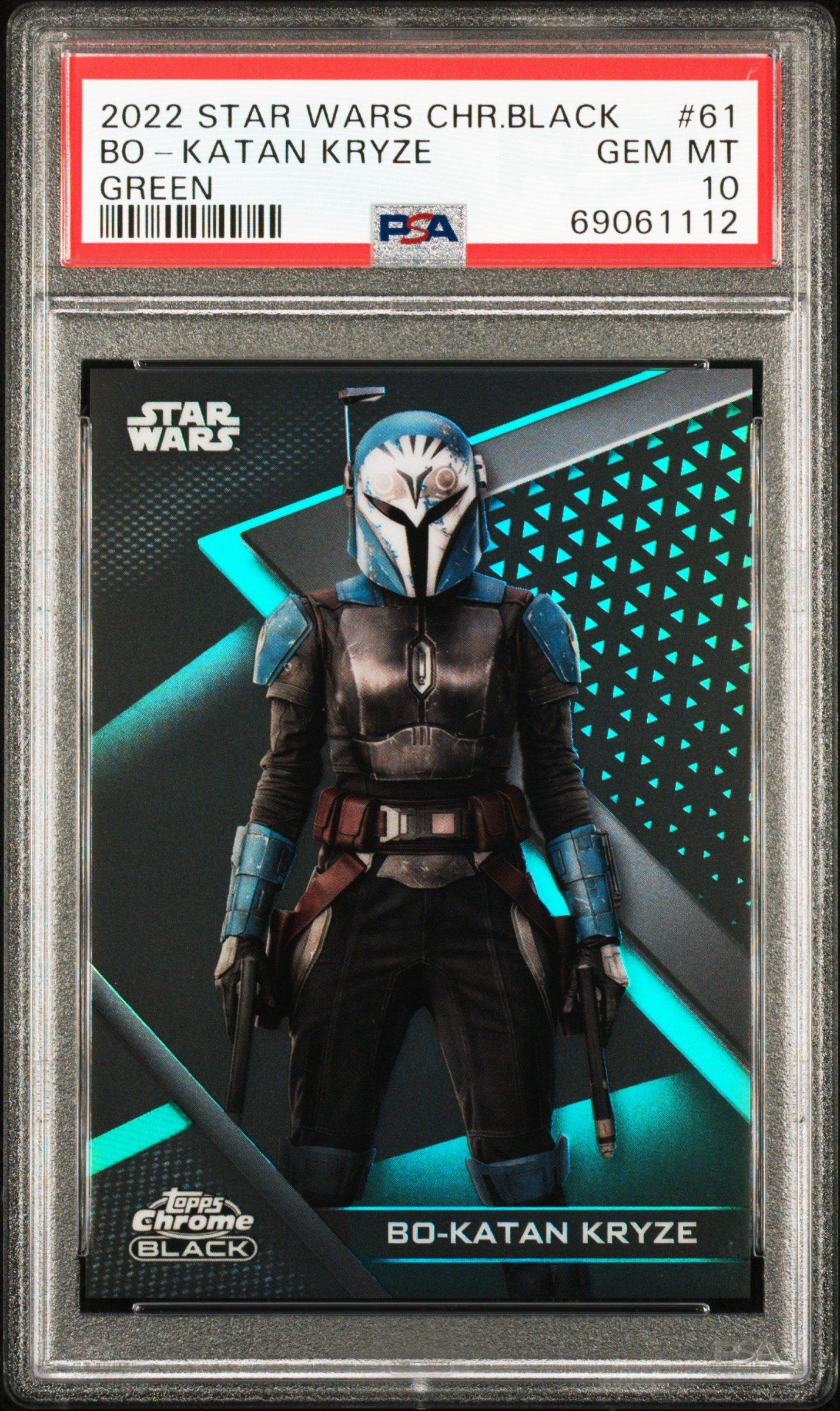 2022 Topps Chrome Black Star Wars 61 Bo-katan Kryze Green Refractor PSA 10