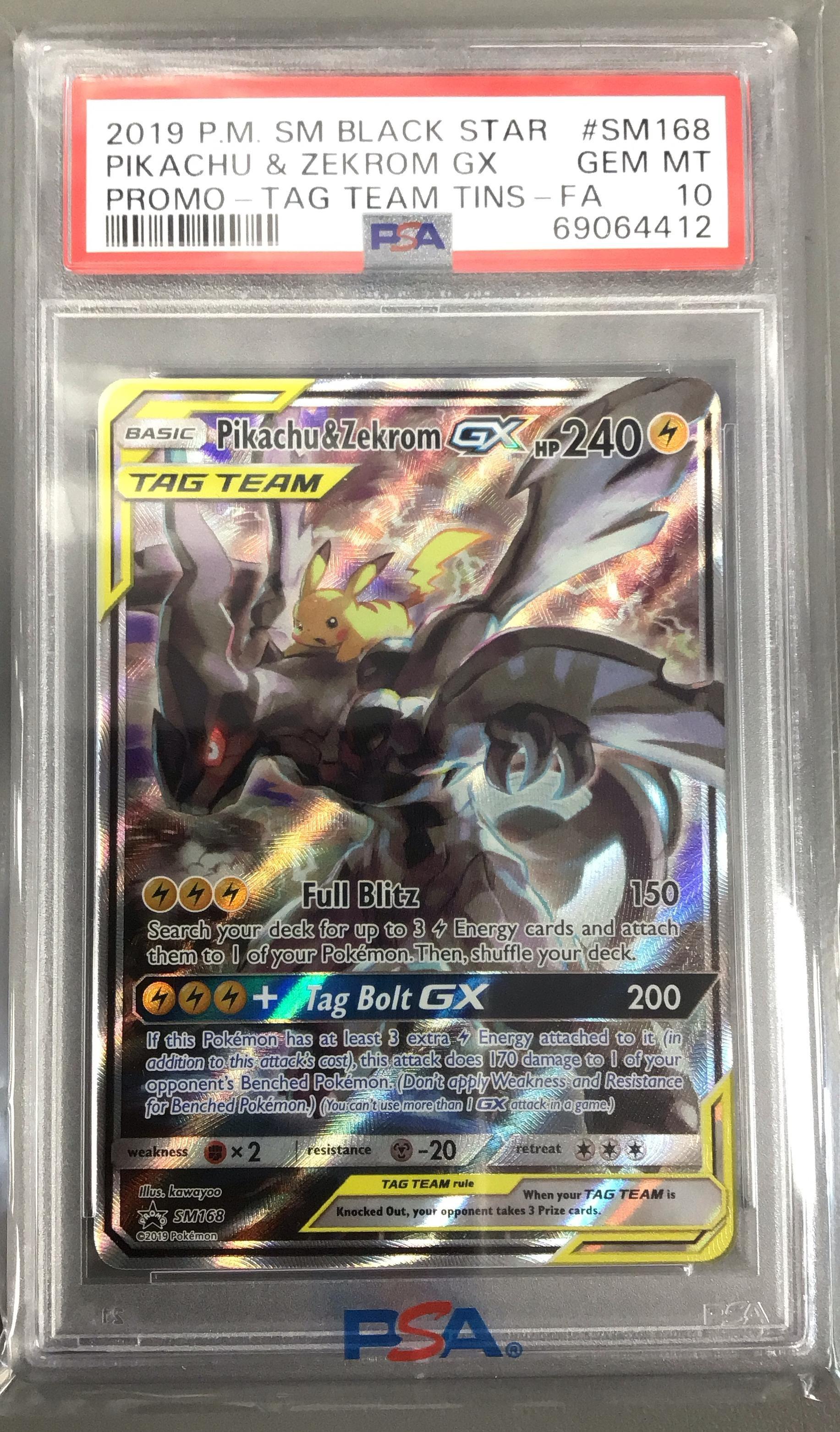 2019 Pokemon Sm Black Star Promo Sm168 Full Art/pikachu & Zekrom