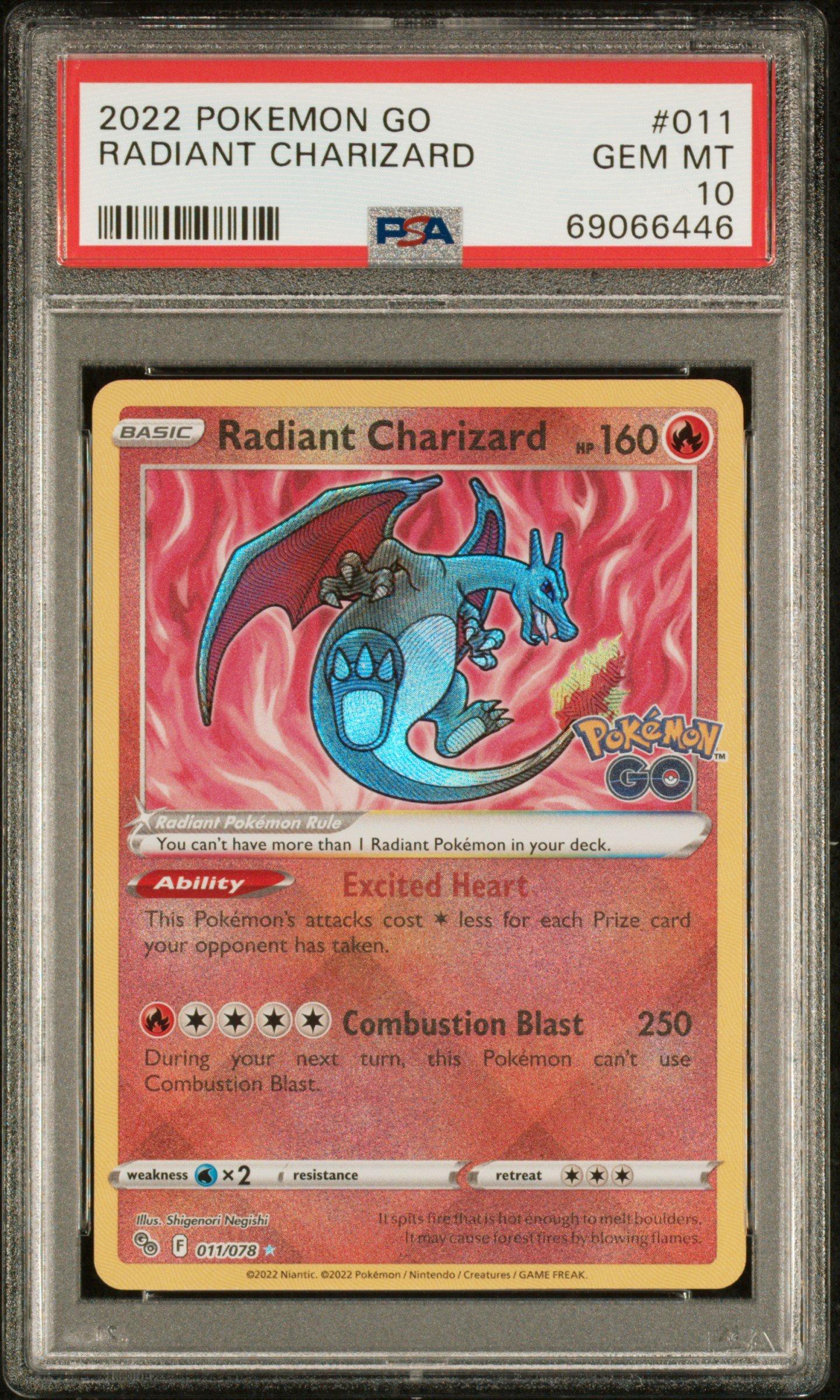 2022 Pokemon Go 011 Radiant Charizard PSA 10 Graded Card | GameStop