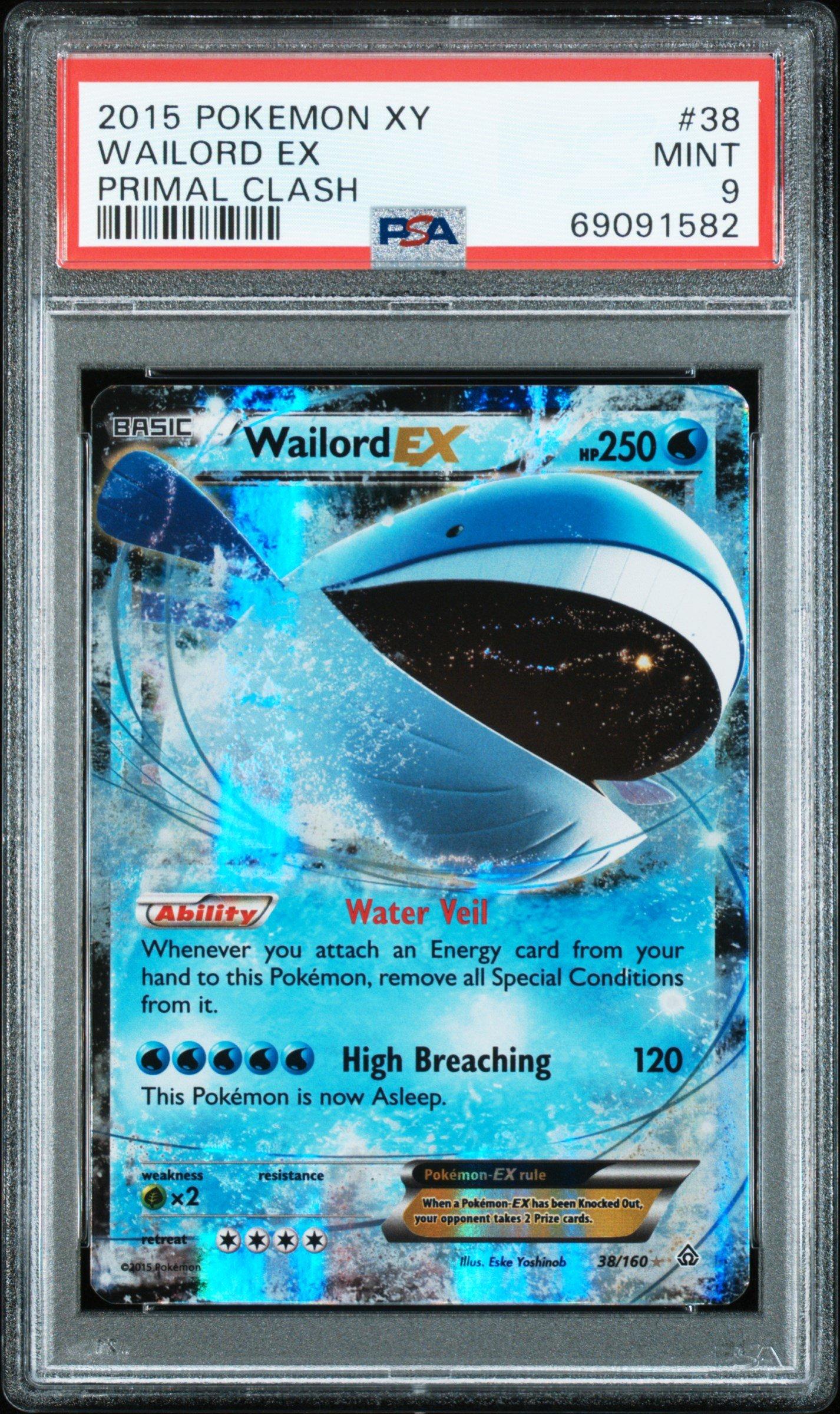 ポケモンカード PSAMINT 2015 Pokemon Xy Primal Clash 38 Wailord Ex PSA 9 Graded Card