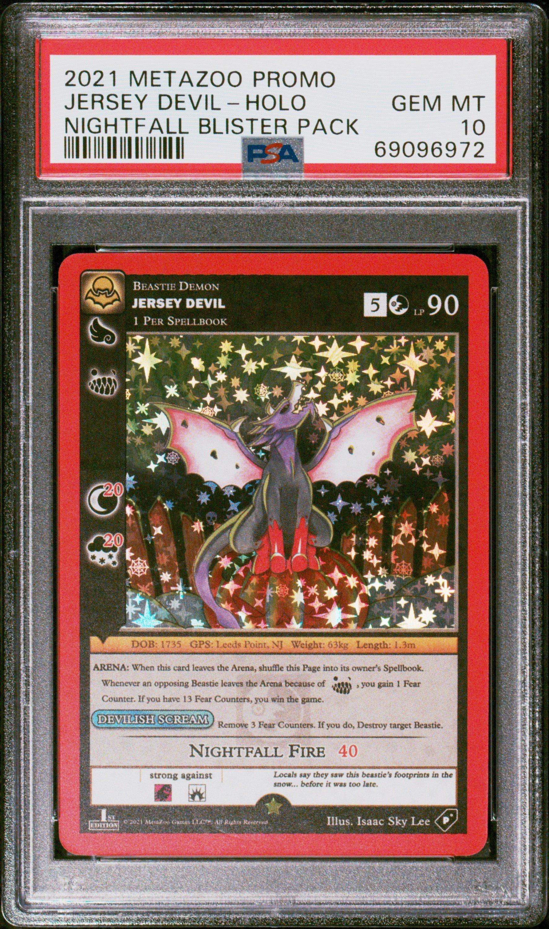 2021 Metazoo Promo Jersey Devil-holo Nightfall Blister Pack PSA 10