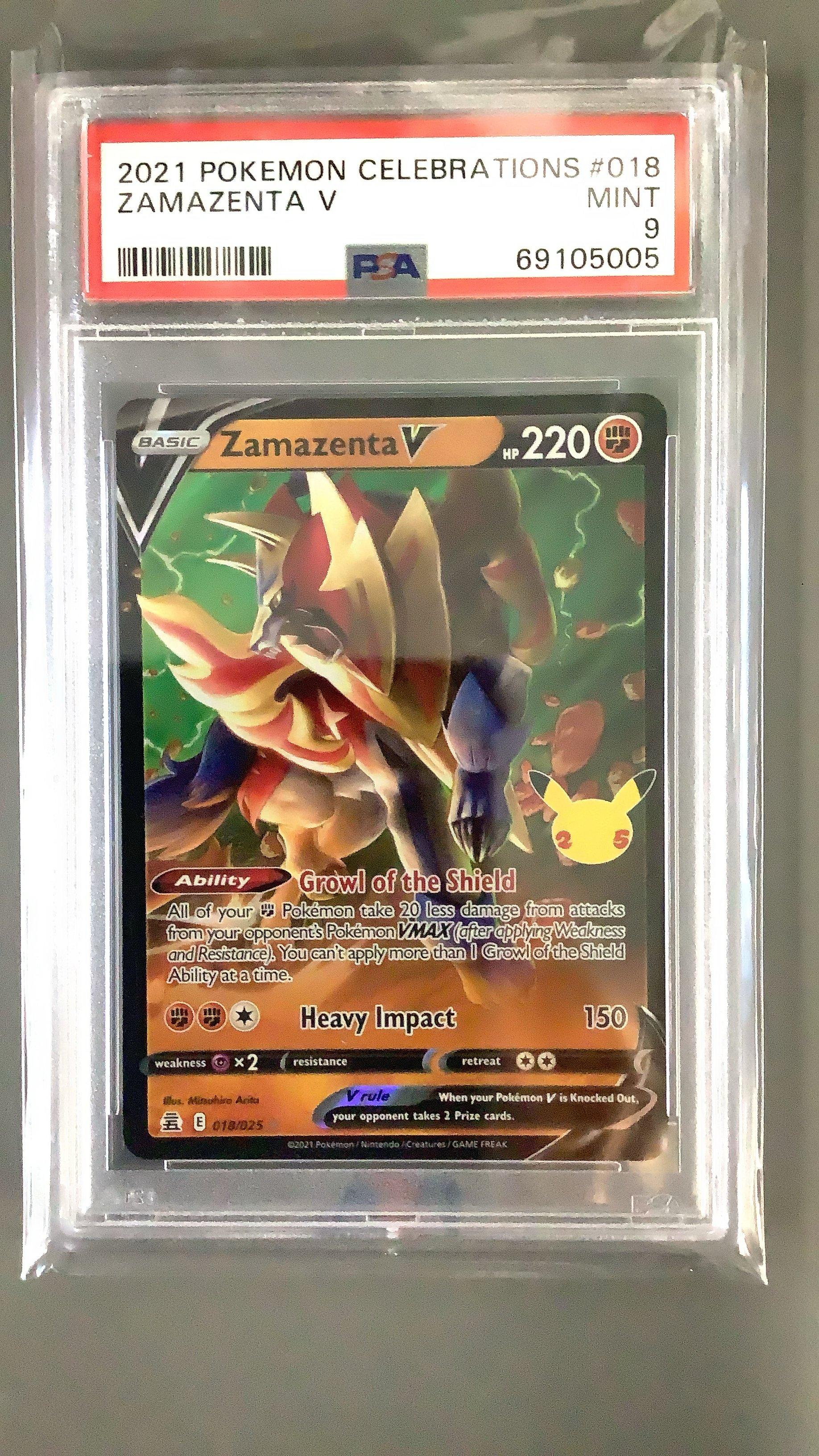 2021 Pokemon Celebrations 018 Zamazenta V PSA 9 Graded Card | GameStop