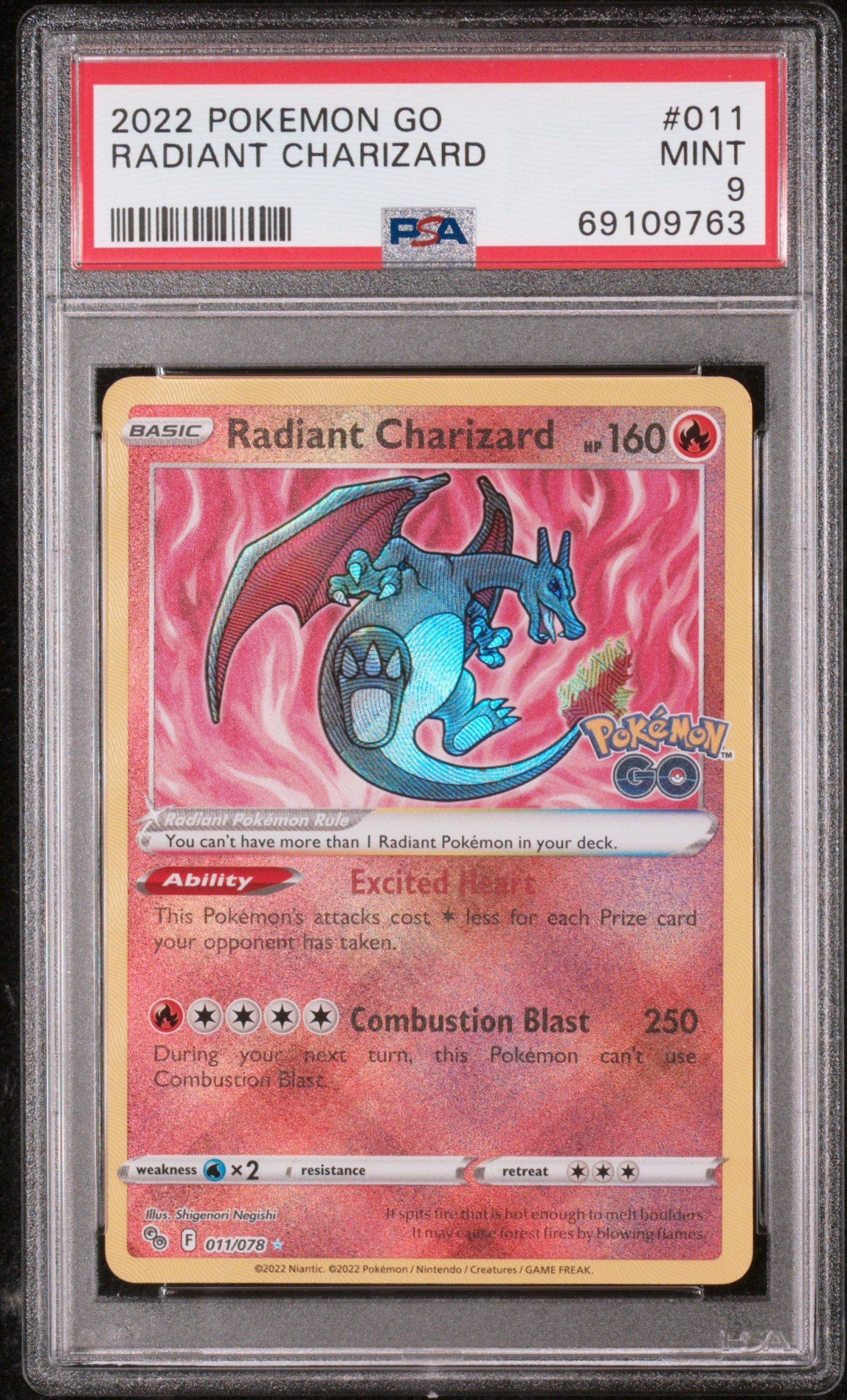 2022 Pokemon Go 011 Radiant Charizard PSA 9 Graded Card | GameStop