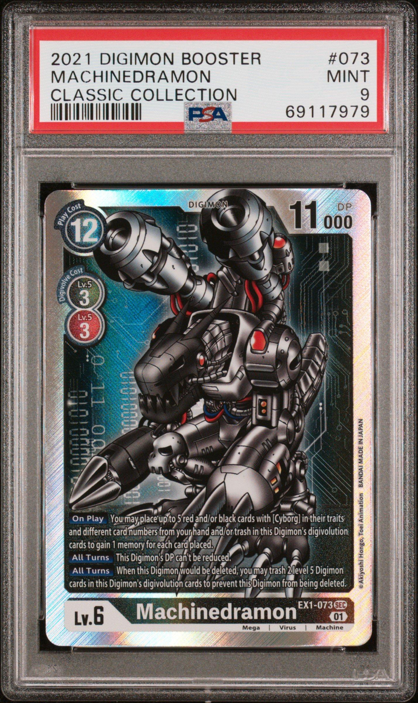 2021 Digimon Booster Classic Collection 073 Machinedramon PSA 9
