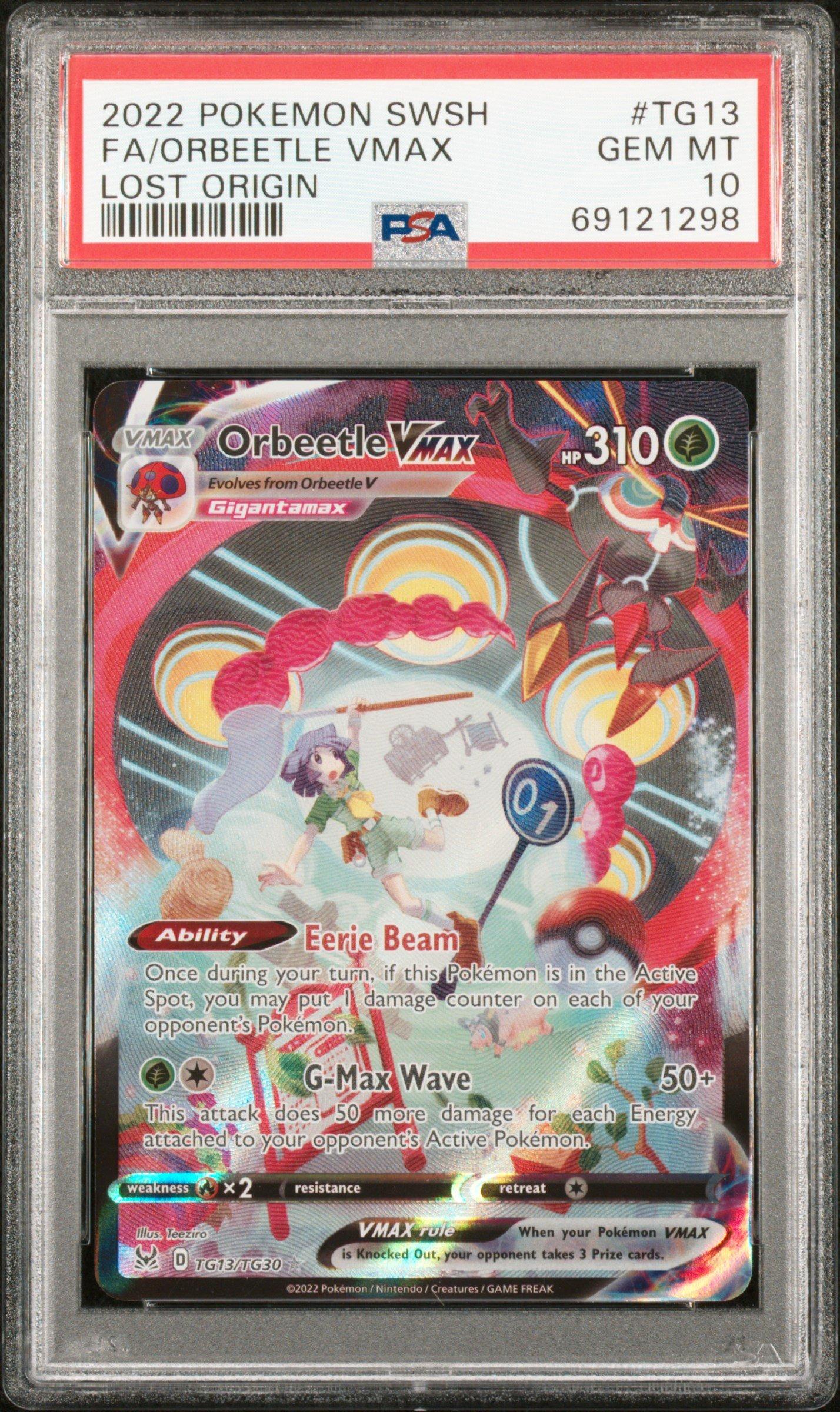 2022 Pokemon Sword & Shield Lost Origin Tg13 Full Art/orbeetle Vmax PSA 10  Graded Card | GameStop