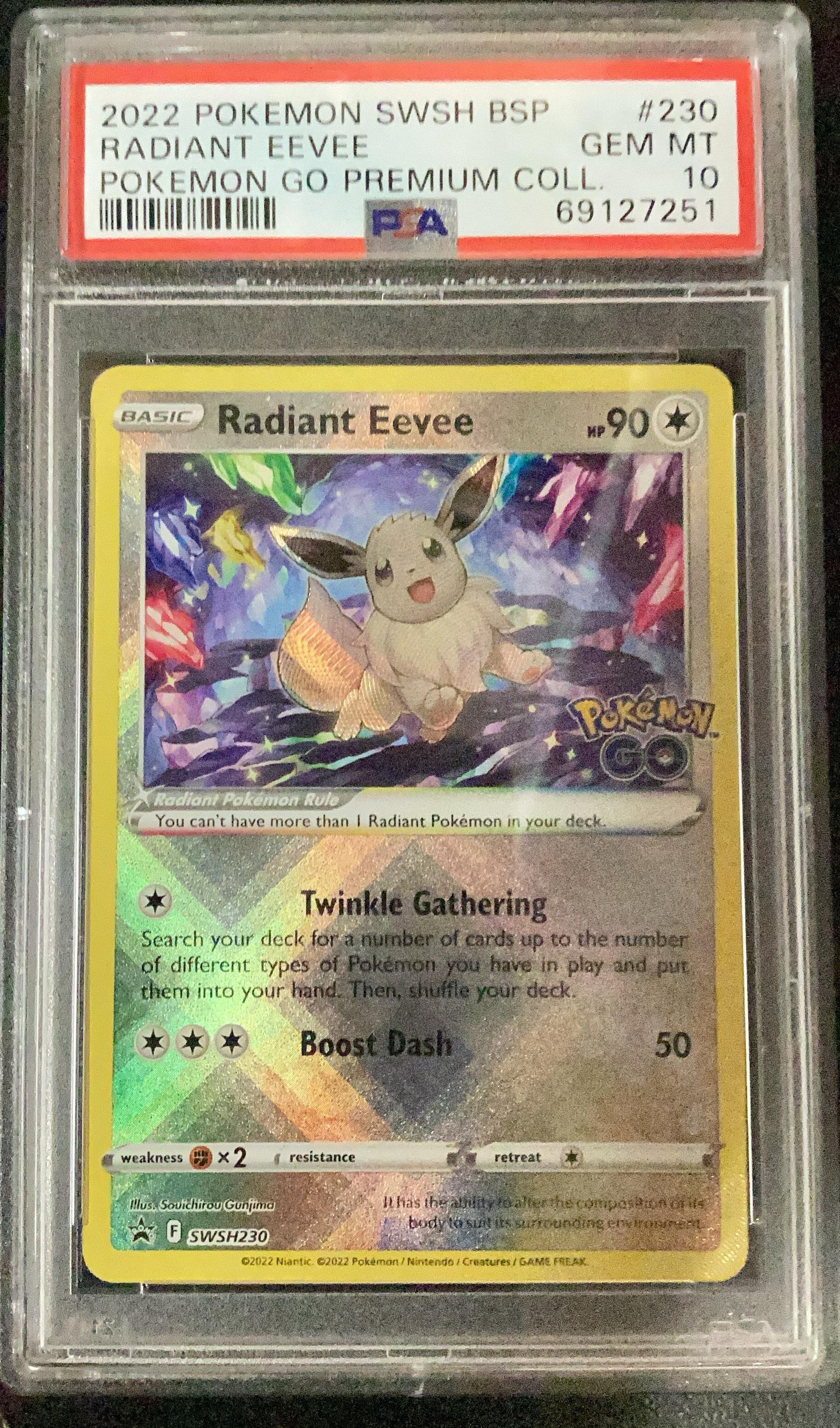 2022 Pokemon Swsh Black Star Promo 230 Radiant Eevee Pokemon Go