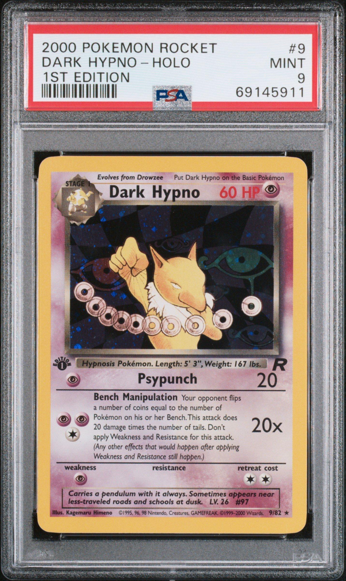 2000 Pokemon Rocket 9 Dark Hypno-holo 1st Edition PSA 9 Graded Card |  GameStop
