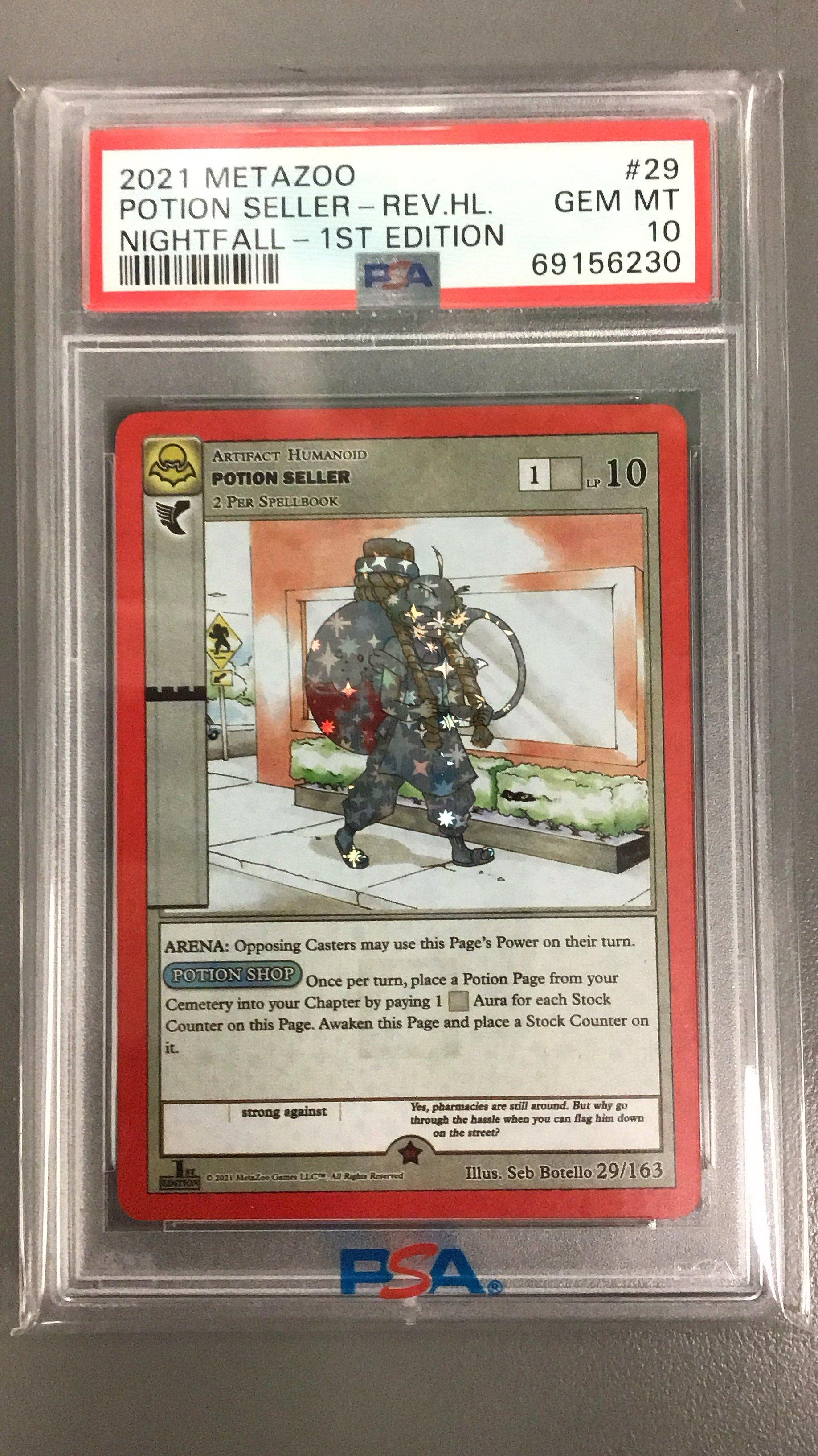 ポイトレ　psa10 2021 Metazoo Nightfall 29 Potion Seller-reverse Holo 1st Edition