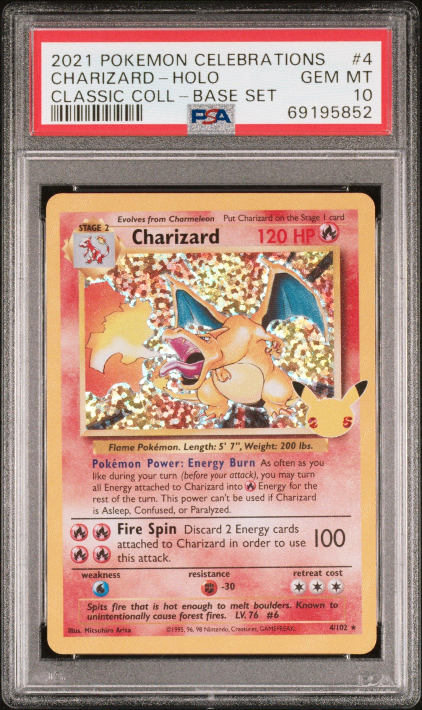 2021 Pokemon Celebrations Classic Collection 4 Charizard-holo PSA