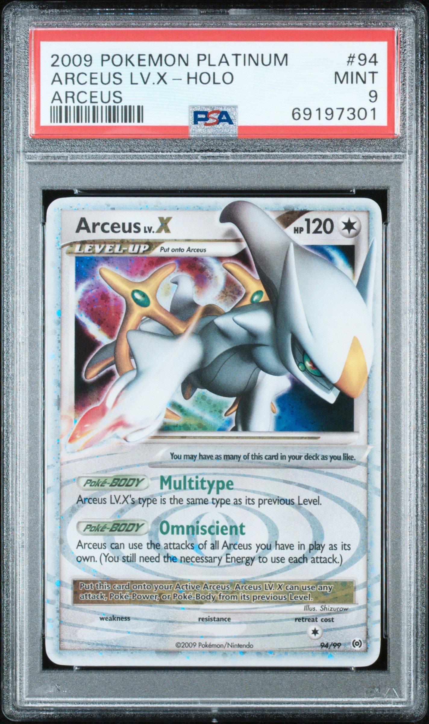 2009 Pokemon Platinum Arceus 94 Arceus Lv.x-holo PSA 9