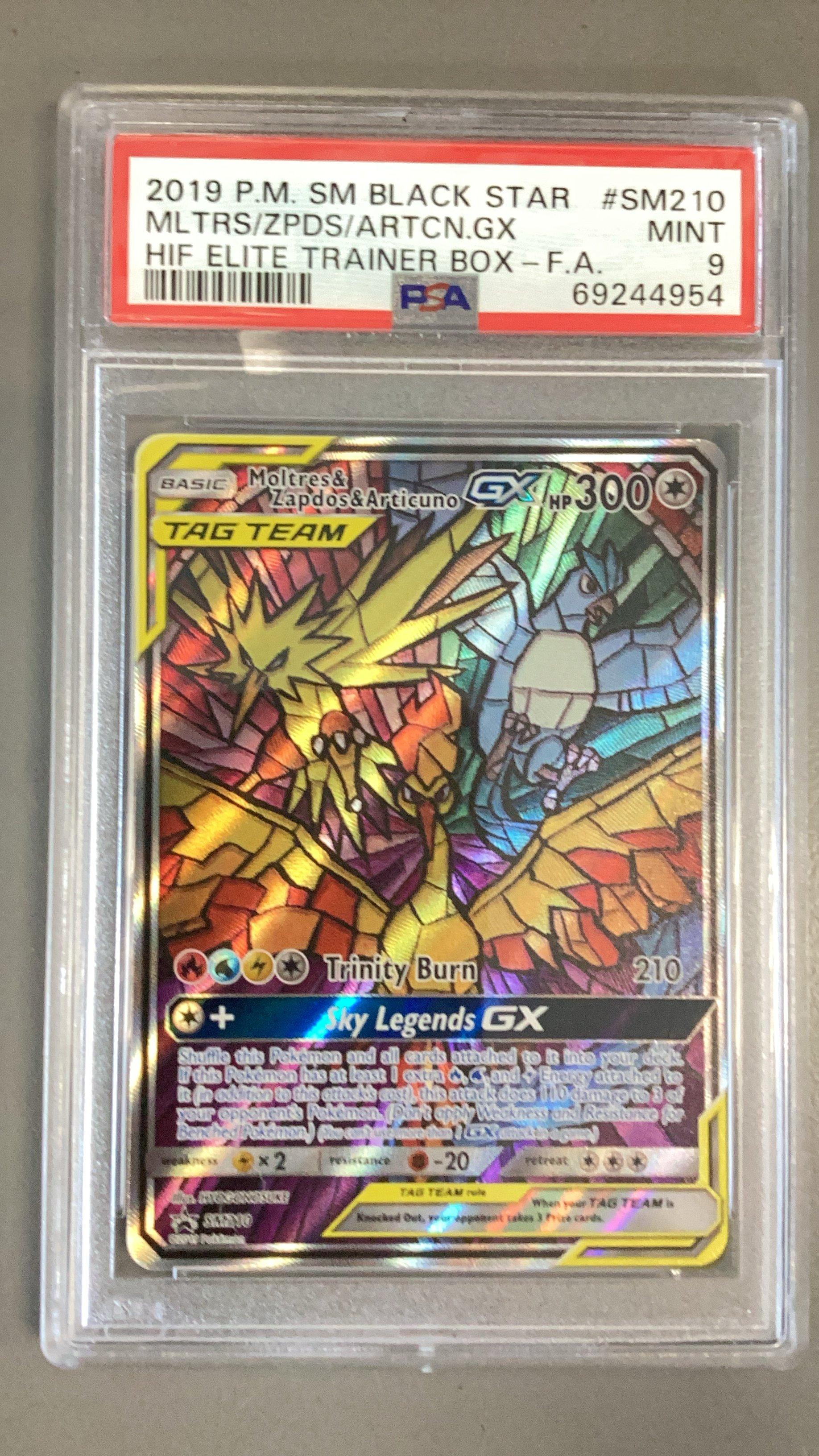 2019 Pokemon Sm Black Star Promo Sm210 Full Art/moltres & Zapdos