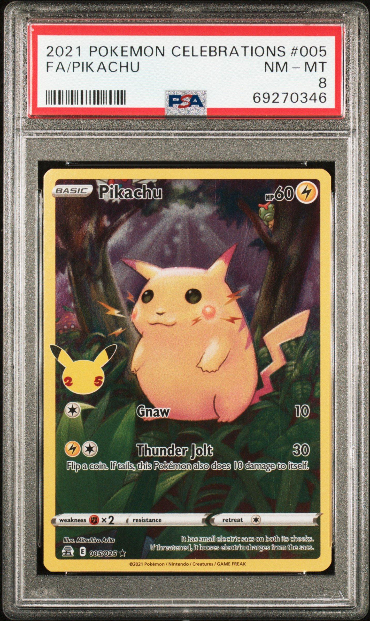 2021 Pokemon Celebrations 005 Full Art/pikachu PSA 8 | GameStop
