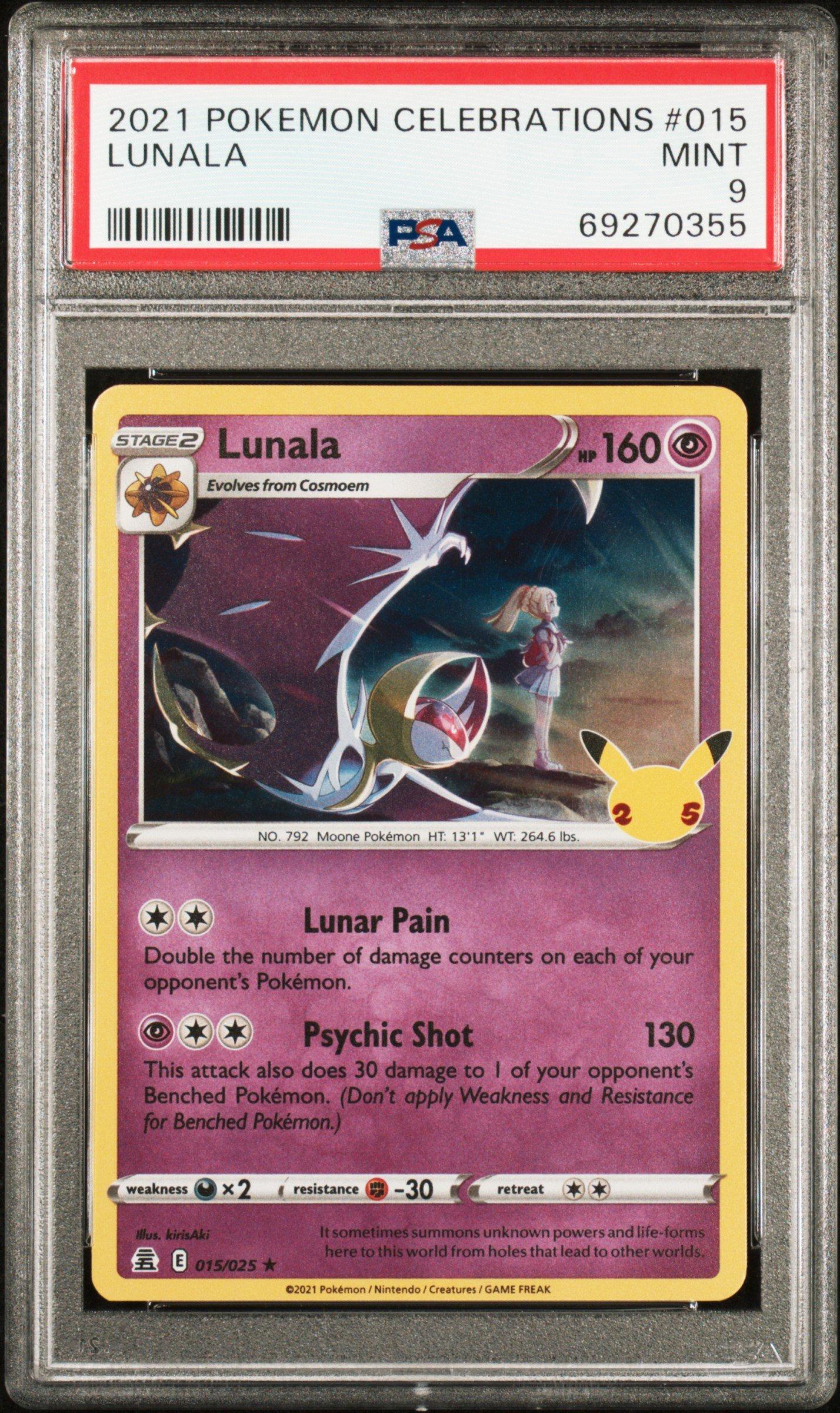 2021 Pokemon Celebrations 015 Lunala PSA