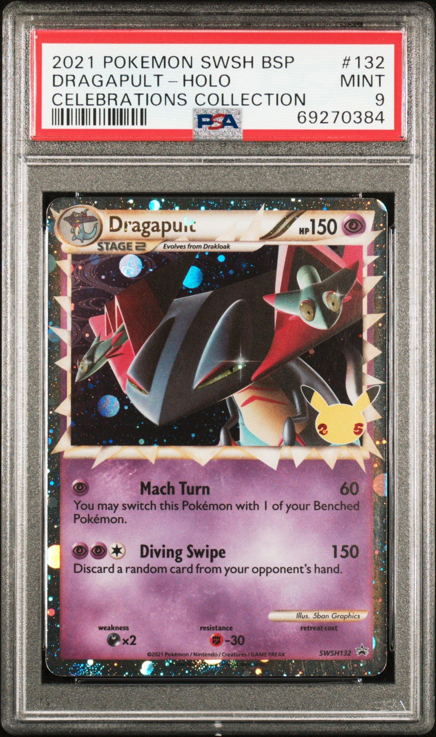 キャロル　PSA9 2021 Pokemon Swsh Black Star Promo 132 Dragapult-holo Celebrations