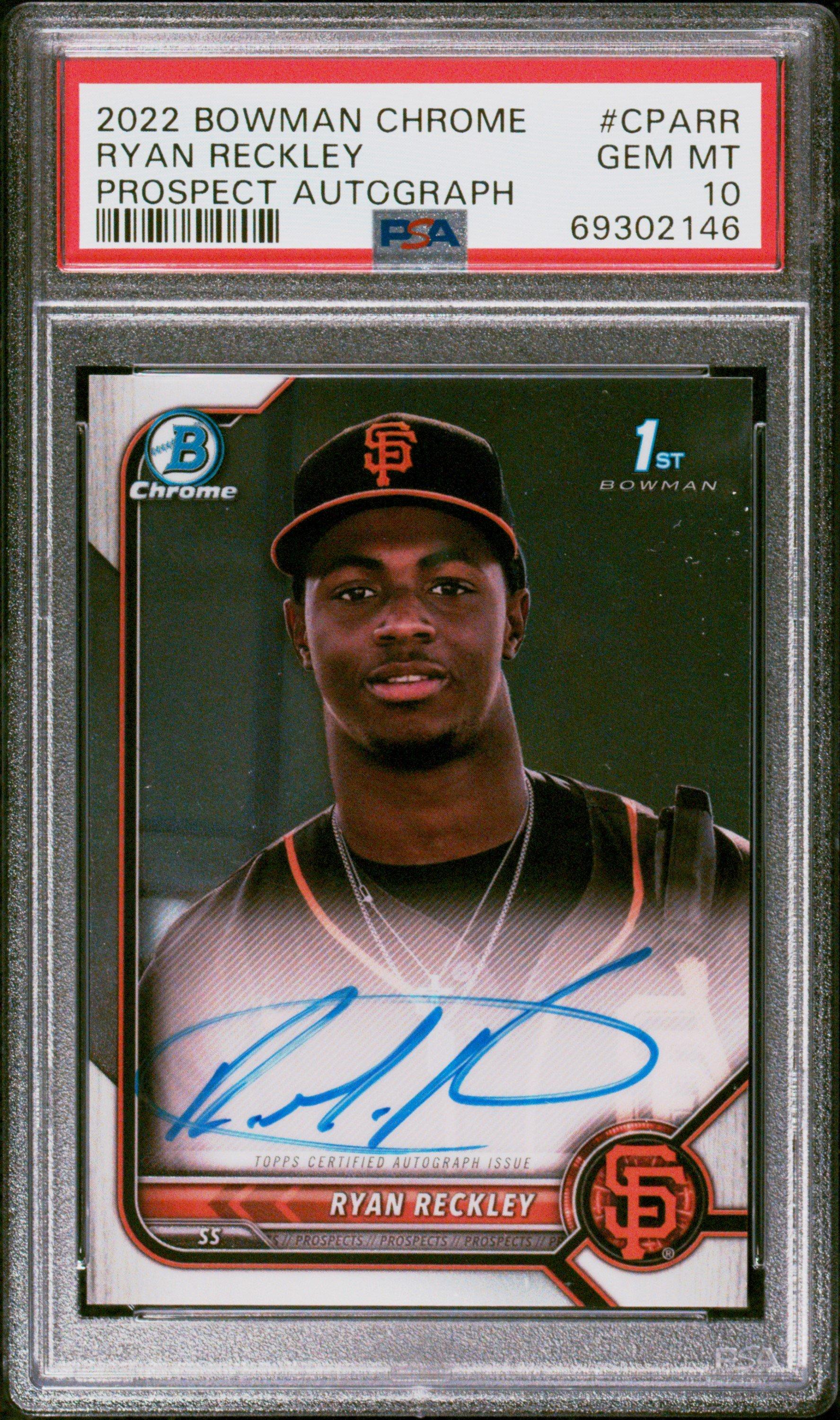 Cole Young 2022 Topps 1st Bowman Chrome Orange Sapphire SP RC Auto 