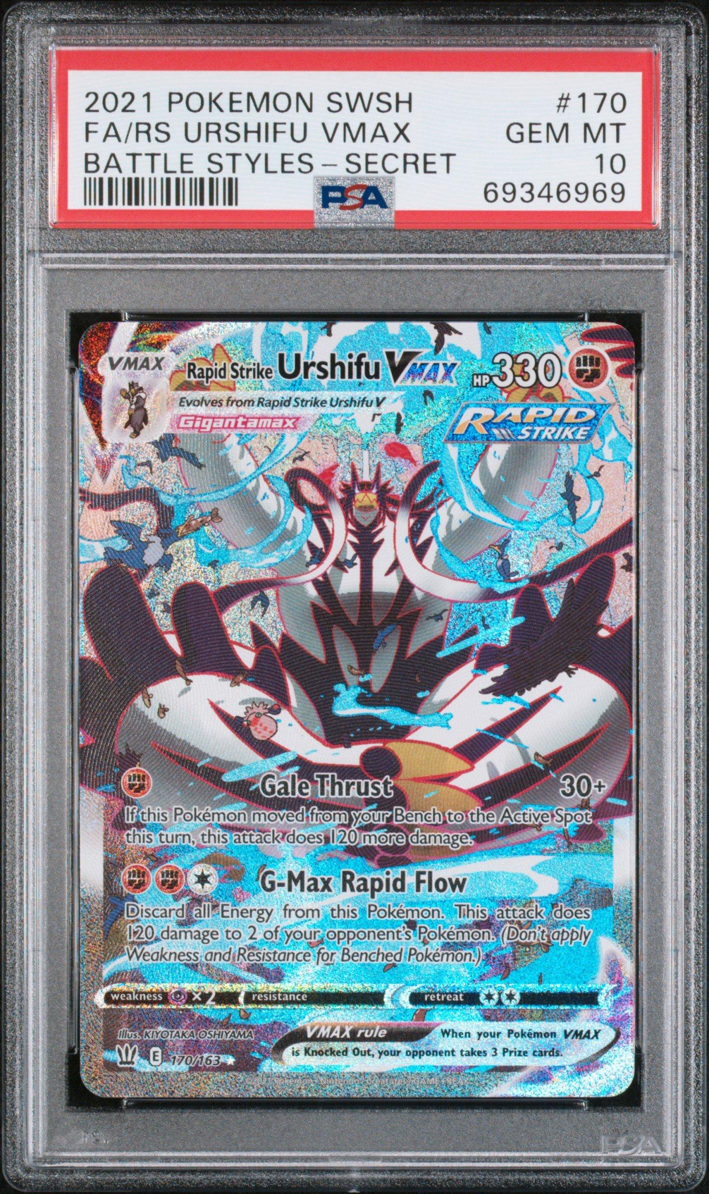 2021 Pokemon Sword & Shield Battle Styles 170 Fa/rs Urshifu Vmax PSA 10
