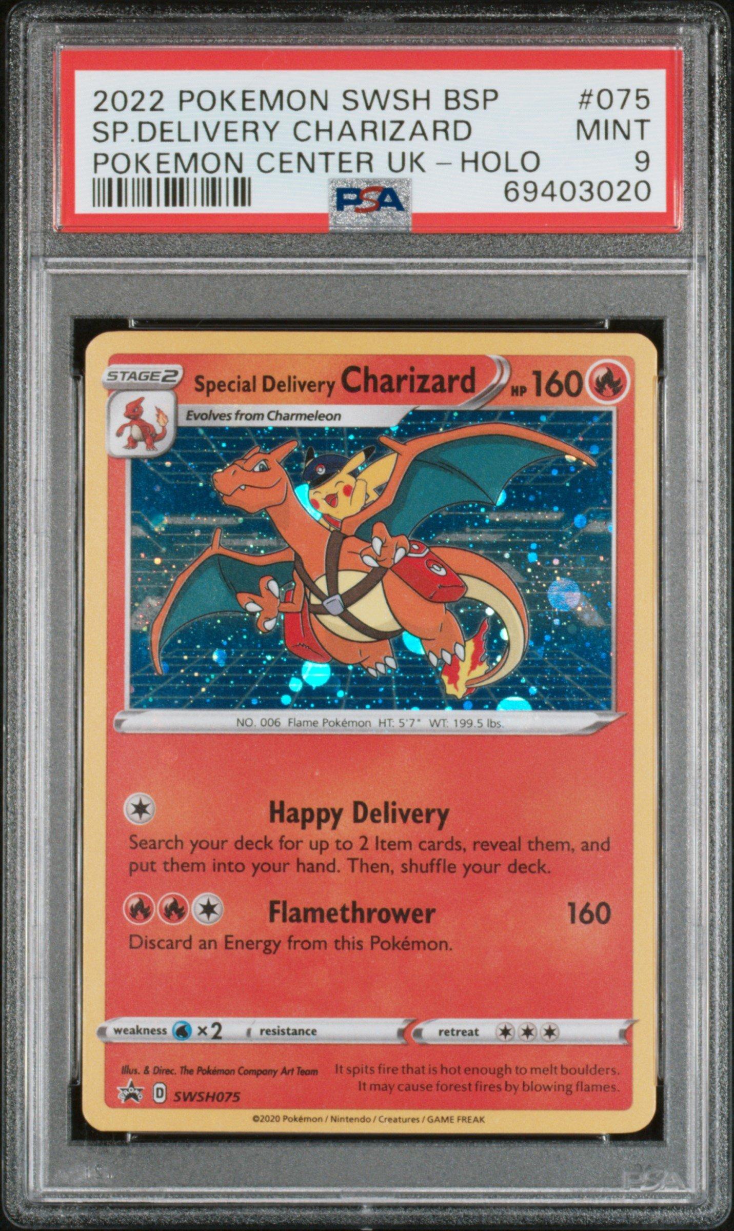 2022 Pokemon Swsh Black Star Promo 075 Special Delivery Charizardholo