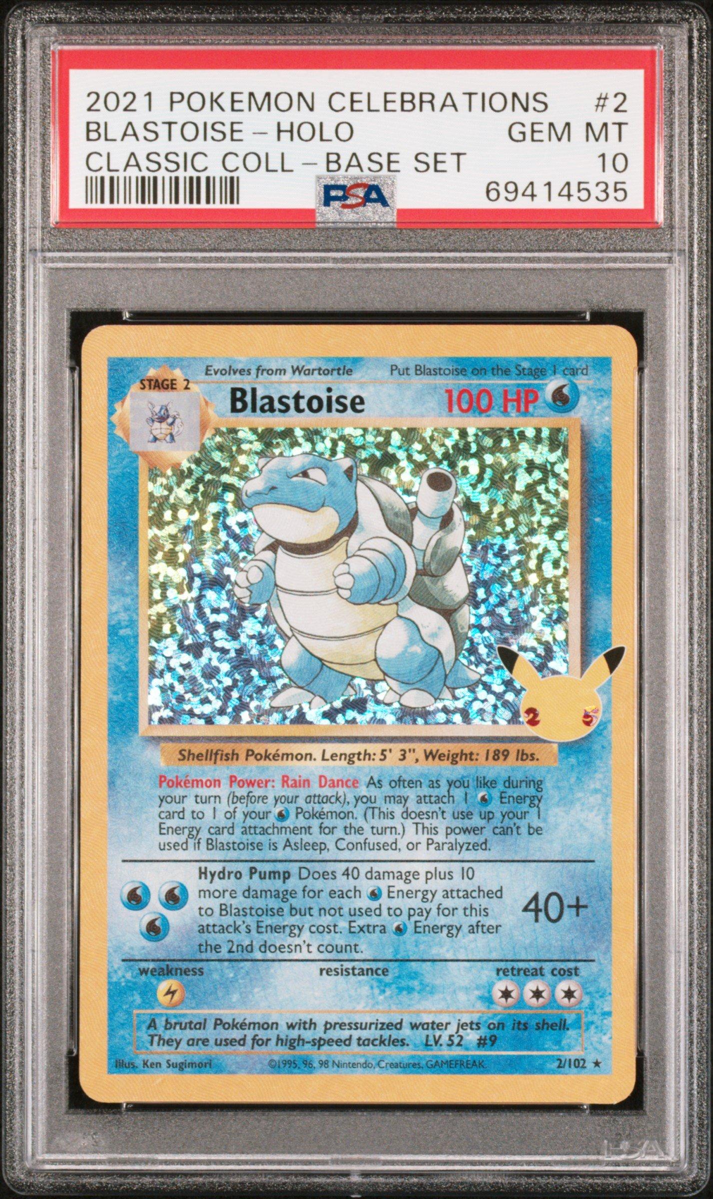 2021 Pokemon Celebrations Classic Collection 2 Blastoise-holo PSA 10 ...
