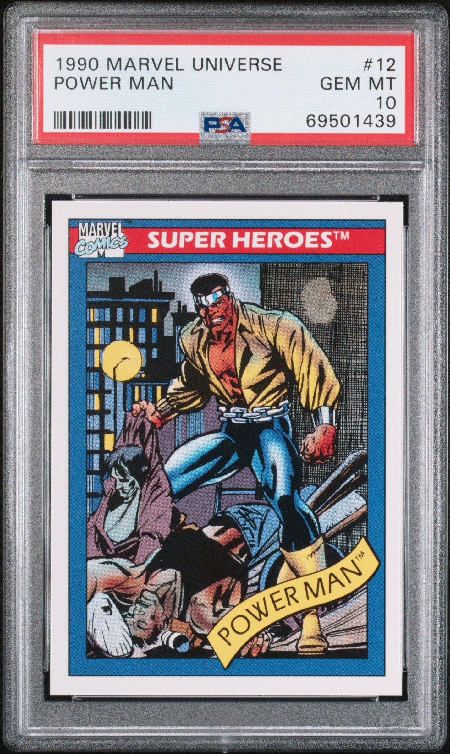 1990 Marvel Universe 12 Power Man PSA 10 Graded Card | GameStop