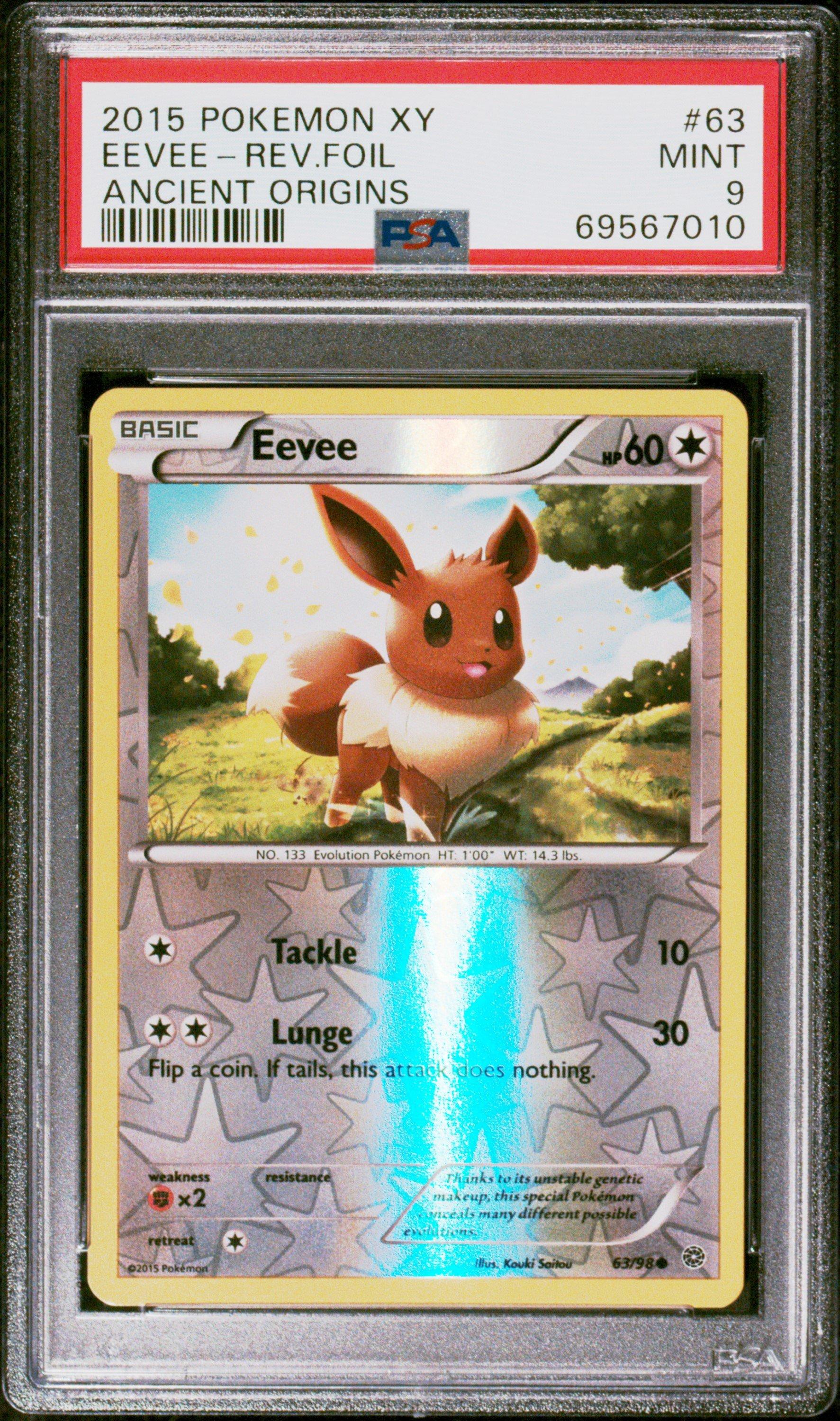 2015 Pokemon Xy Ancient Origins 63 Eevee PSA 9