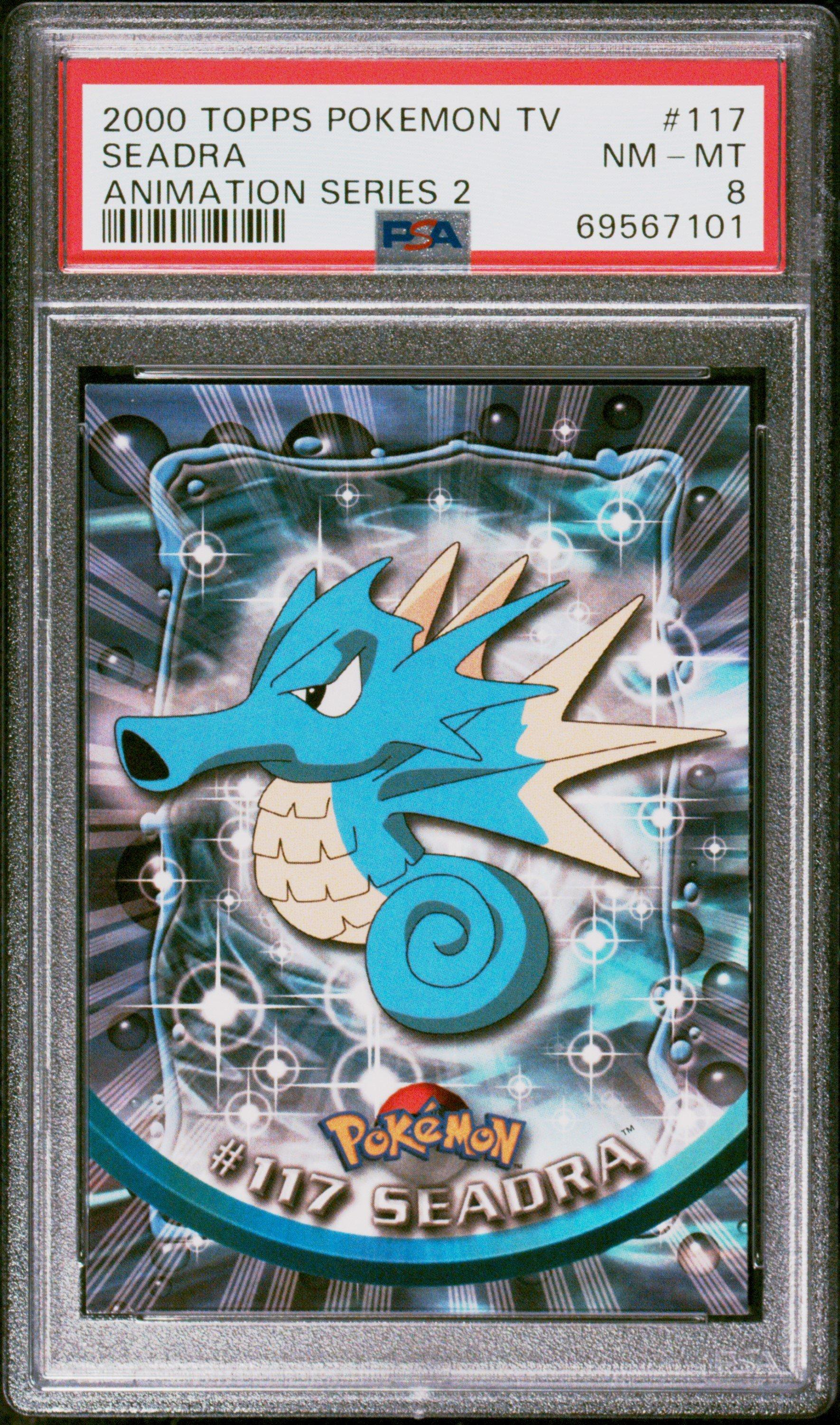 2000 Topps Pokemon Tv Animation Series 2 117 Seadra PSA 8 Graded