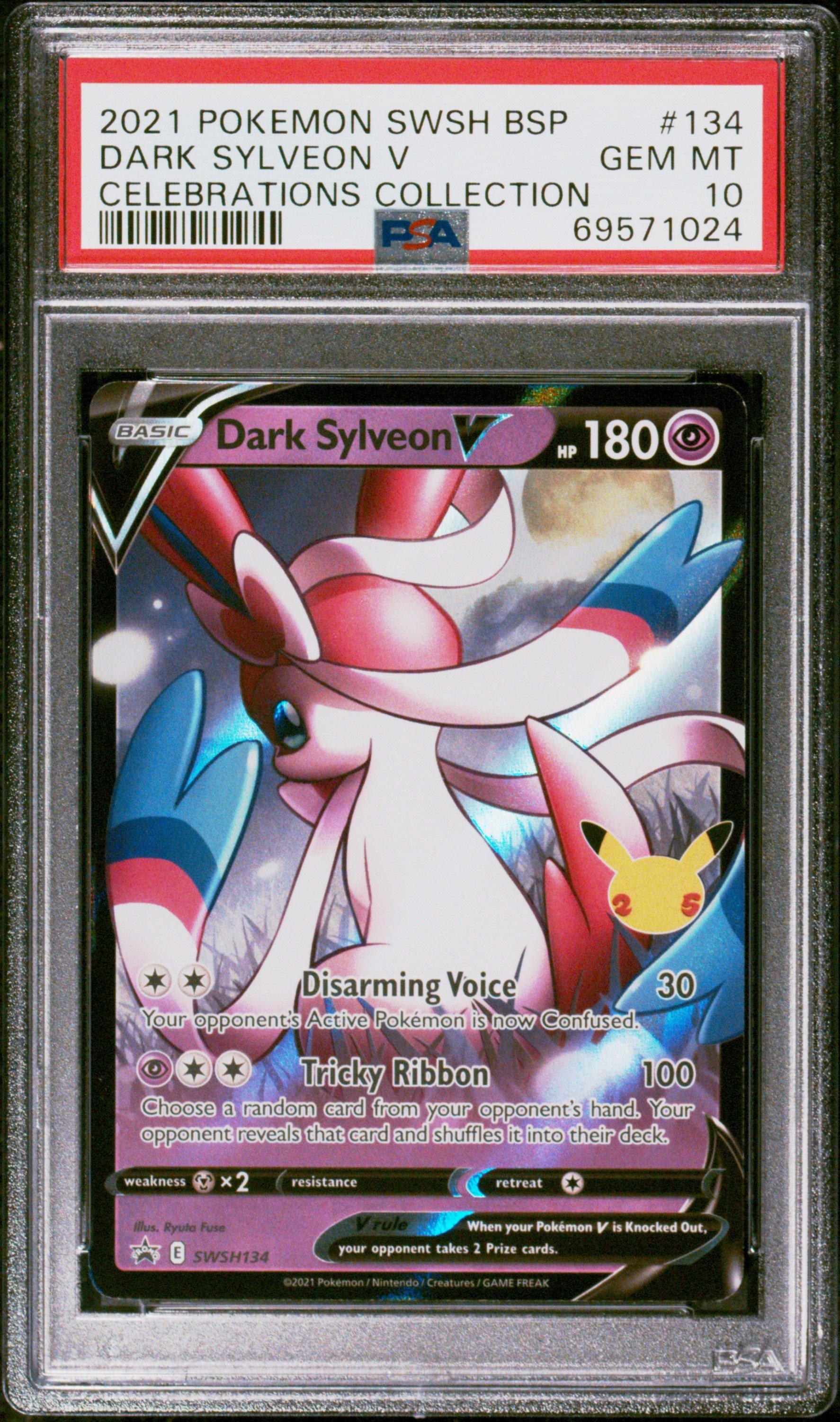 2021 Pokemon Swsh Black Star Promo 134 Dark Sylveon V Celebrations Collection PSA