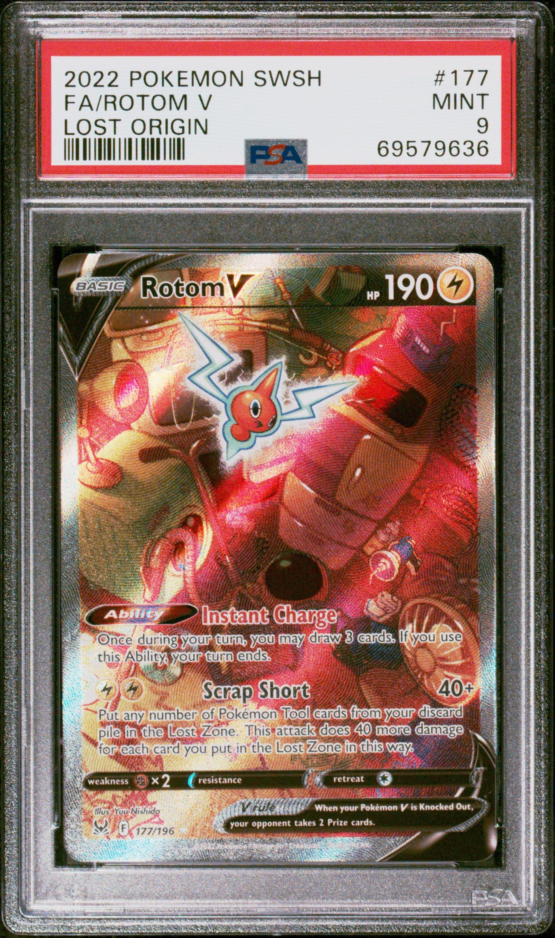 2022 Pokemon Sword & Shield Lost Origin 177 Full Art/rotom V PSA