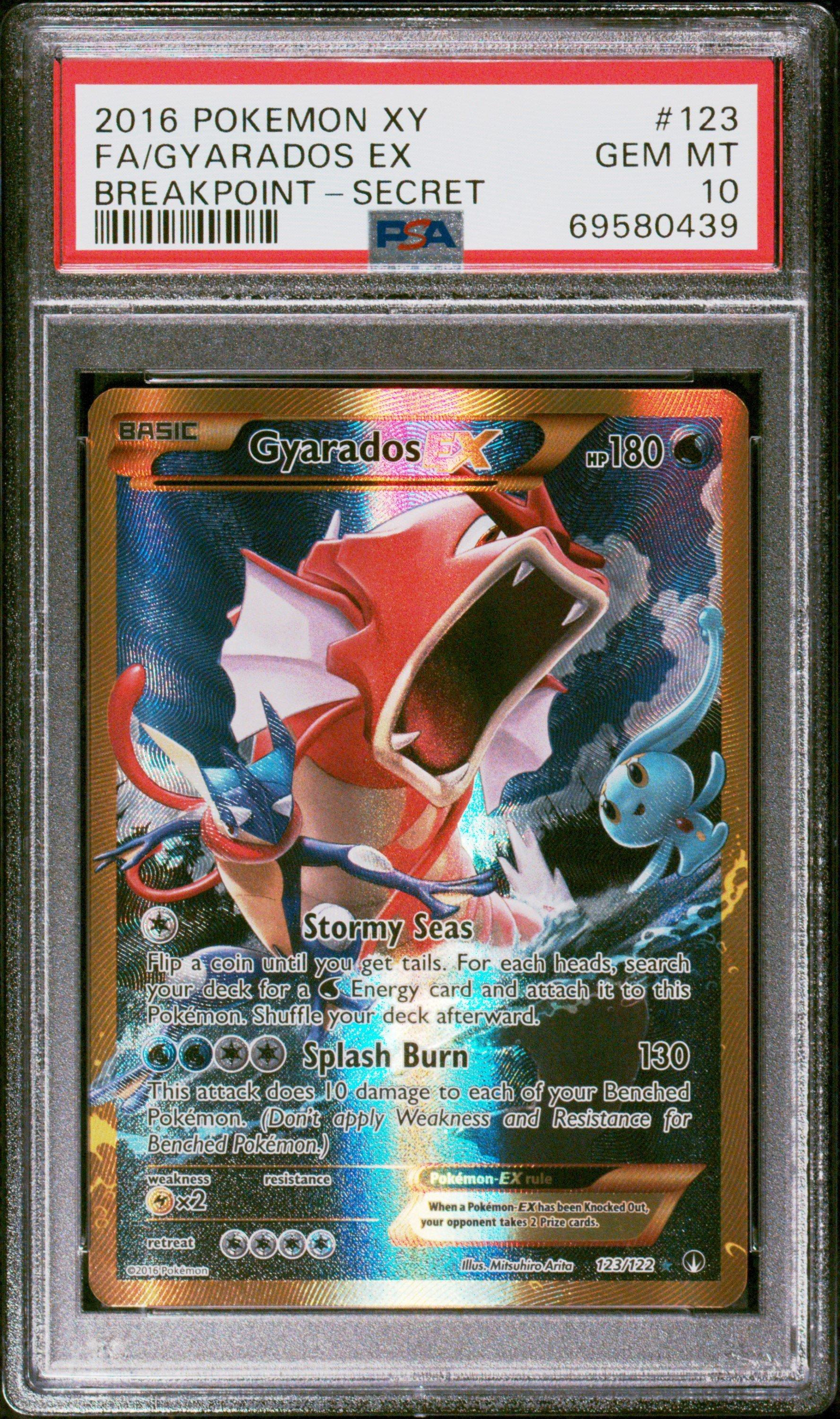 2016 Pokemon Xy Breakpoint 123 Full Art/gyarados Ex Secret PSA 10