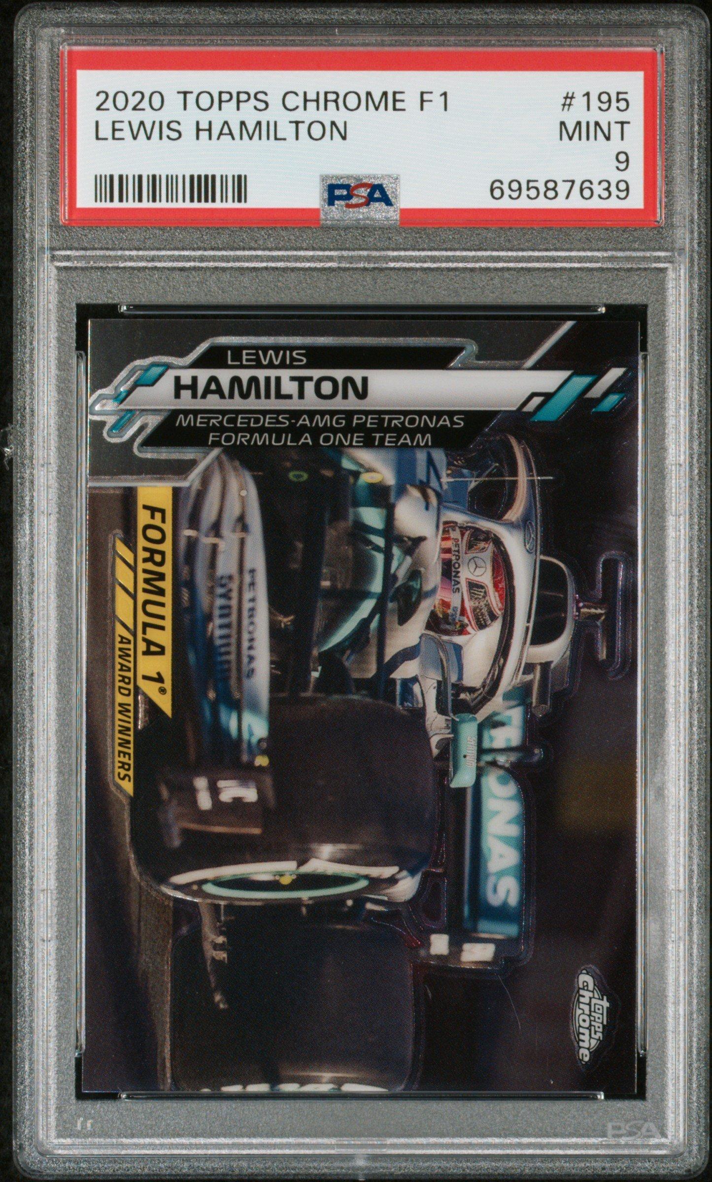 2020 Topps Chrome Formula 1 195 Lewis Hamilton PSA 9