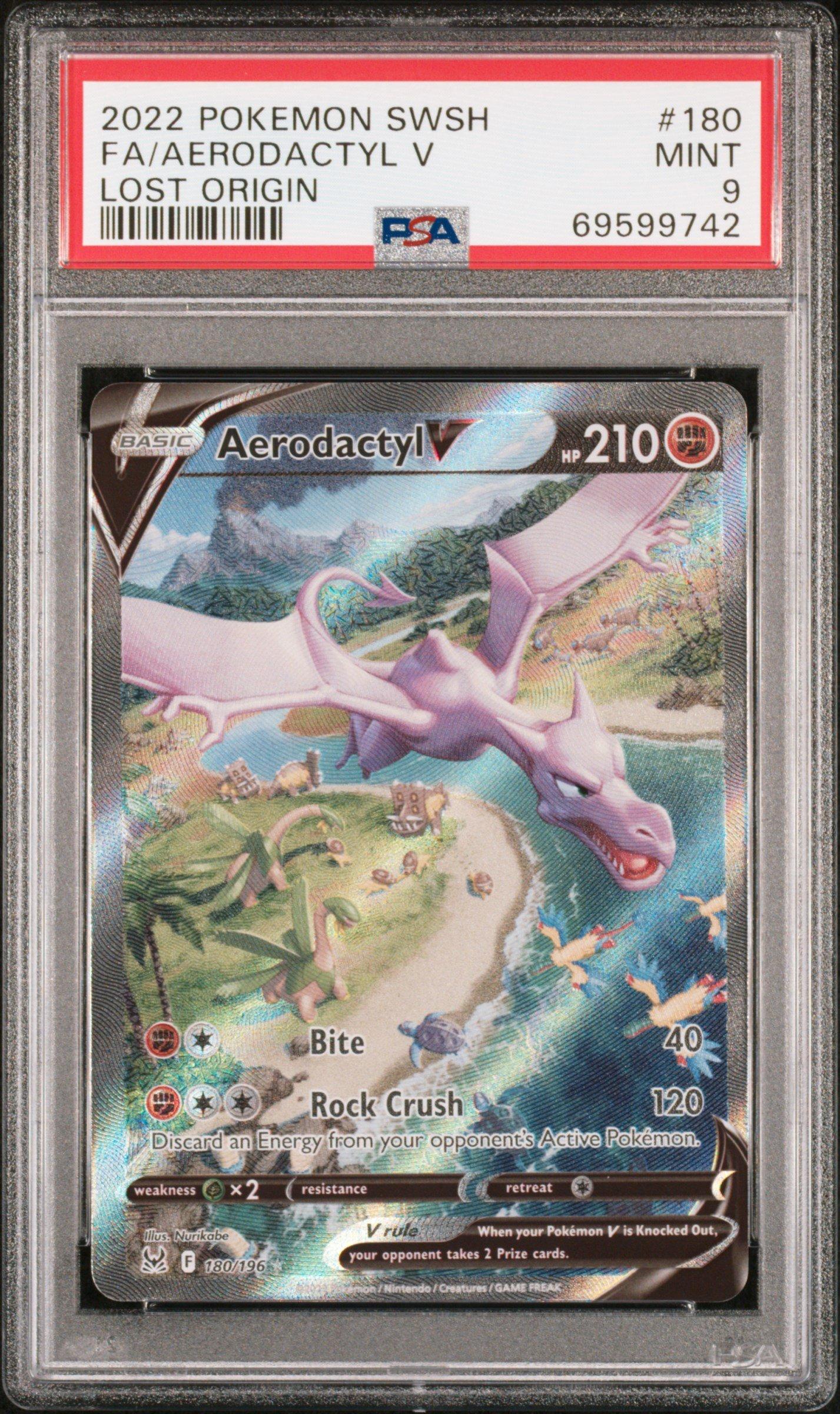2022 Pokemon Sword & Shield Lost Origin 180 Full Art/aerodactyl V