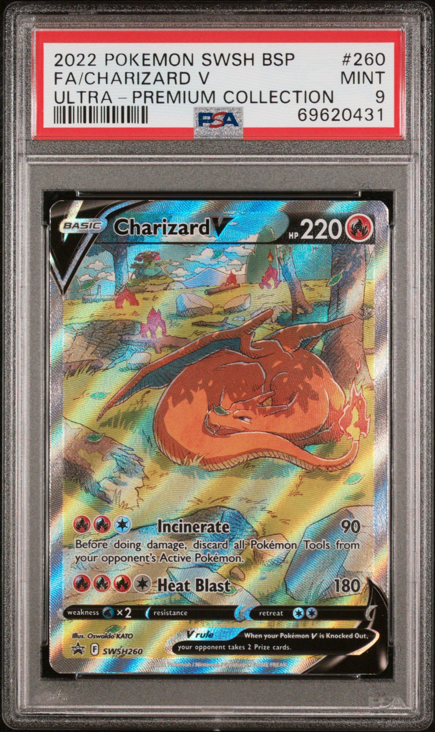 2022 Pokemon Swsh Black Star Promo 260 Fa/charizard V PSA